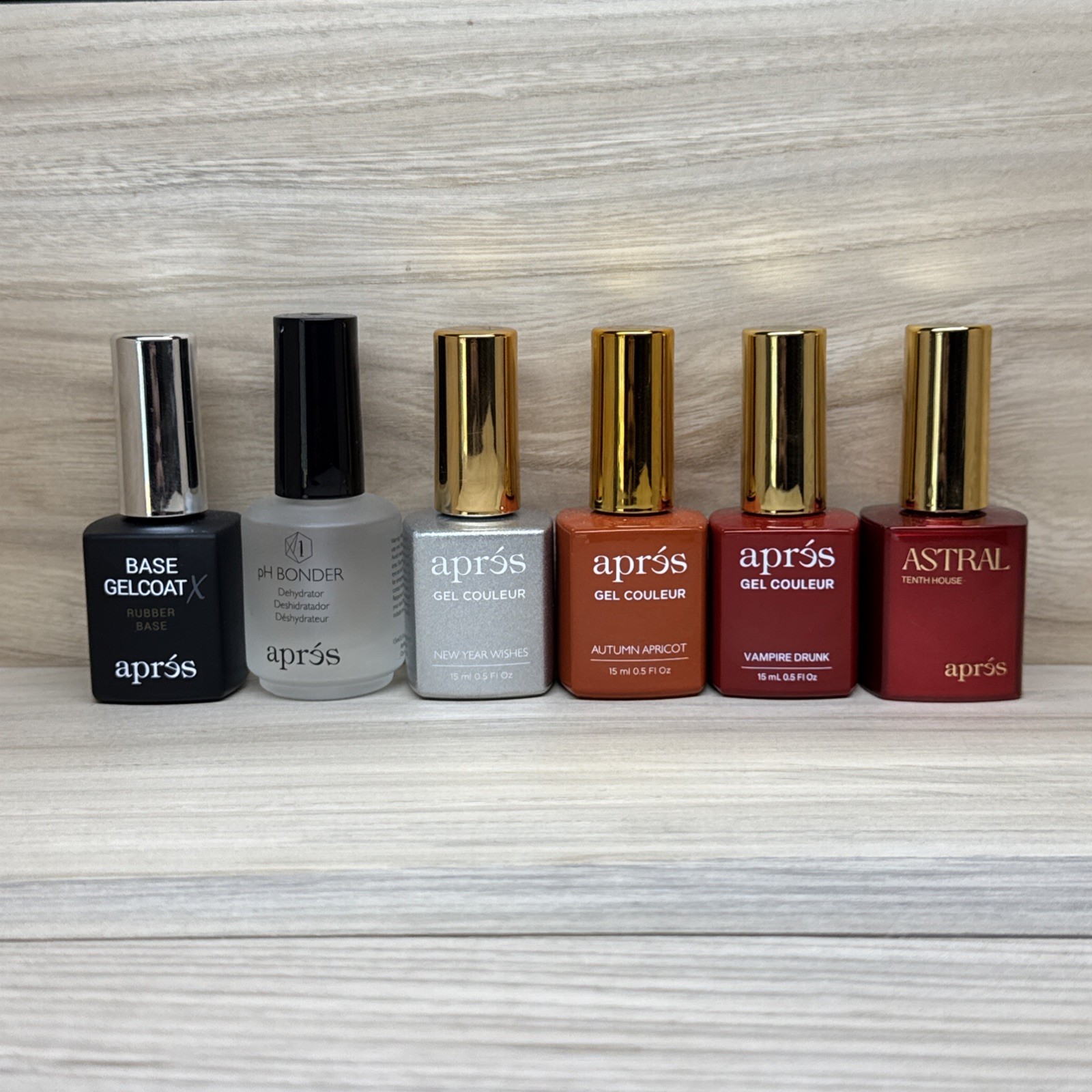 Apres Dehydrator, Rubber Base, Gel Color Lot 15 ml/0.5 Fl Oz READ DESCRIPTION