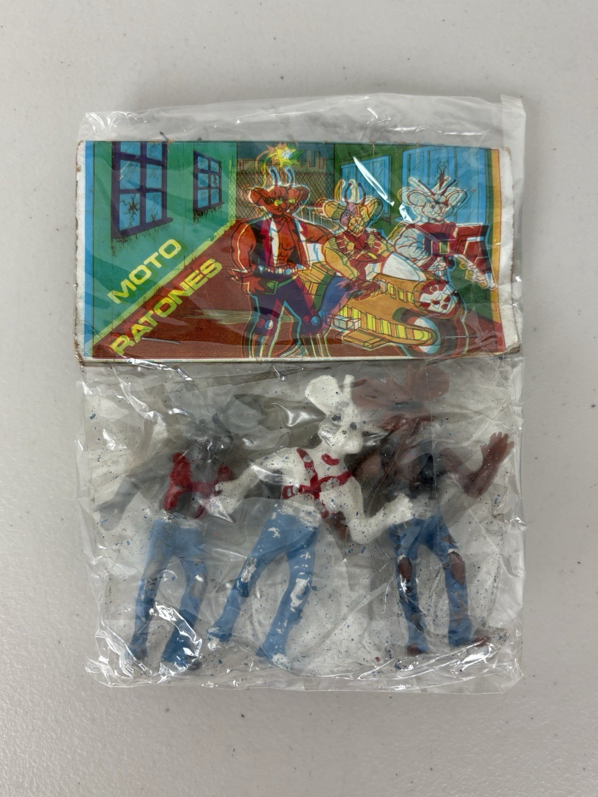 Vintage Mexican Bootleg Biker Mice From Mars Moto Ratones Topo Gigio Figures MOC