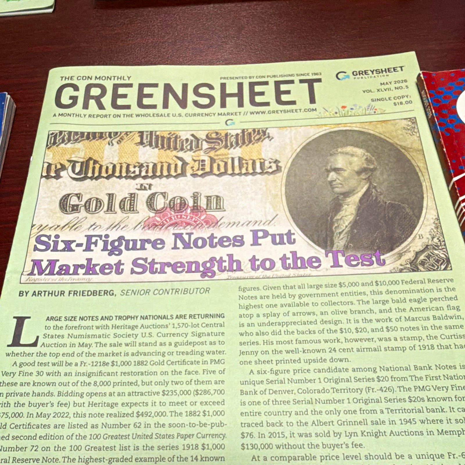 Greysheet Publications The Coin Monthly Greysheet May 2025 Vol. XLVII No. 5 Greysheet Publications The Coin Monthly Greysheet May 2025 Vol. XLVII No. 5