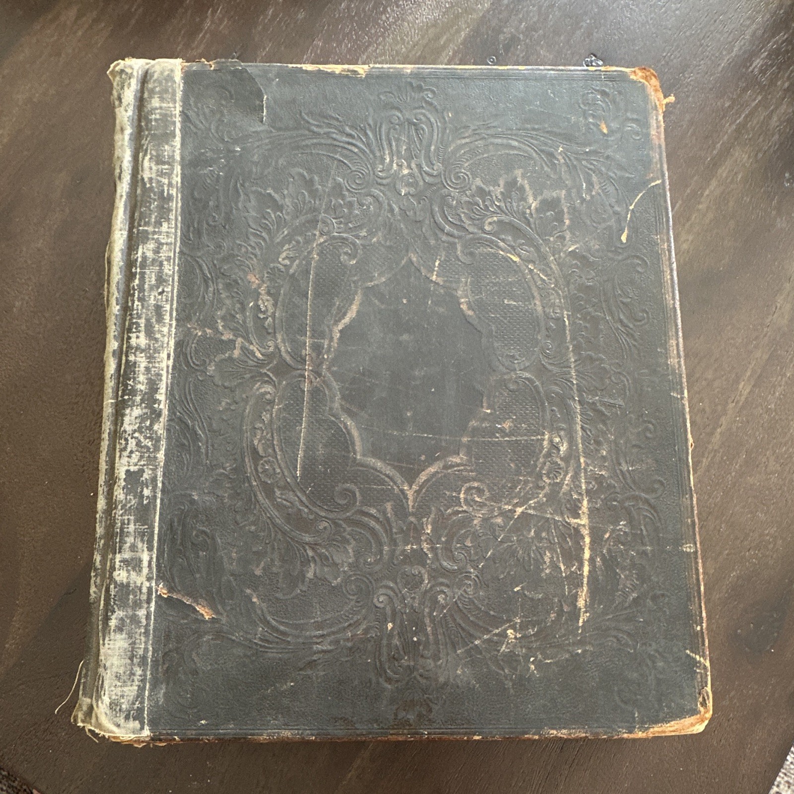 Antique 1855 Pre-Civil War American Bible Society Large Leather Family Bible Antique 1855 Pre-Civil War American Bible Society Large Leather Family Bible