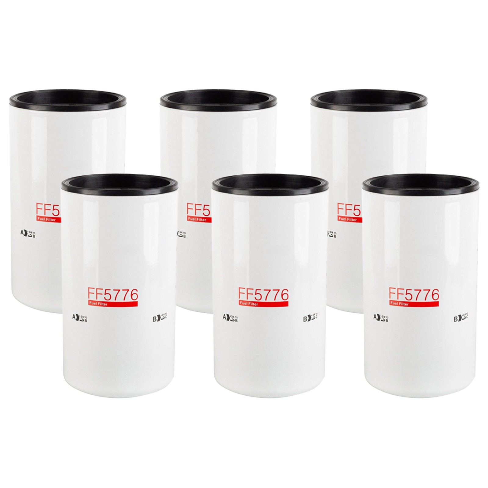 6Pcs FF5776 Fuel Filter 2864993 2893612 3685306 For KENWORTH CUMMINS ISX TRUCKS