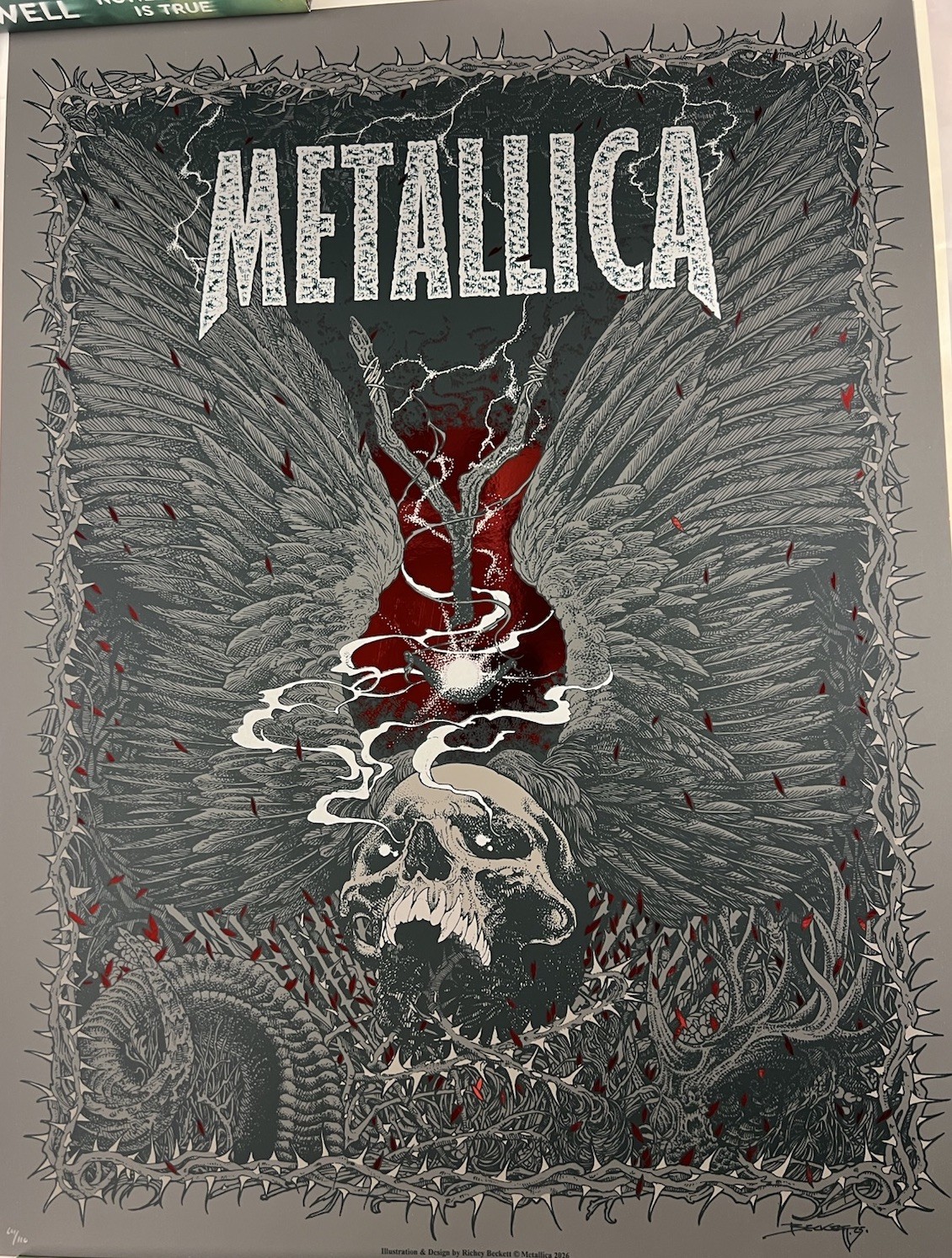 Metallica Where The Wild Things Are Red FOIL Poster RELOAD Richey Becket G1N Metallica Where The Wild Things Are Red FOIL Poster RELOAD Richey Becket G1N