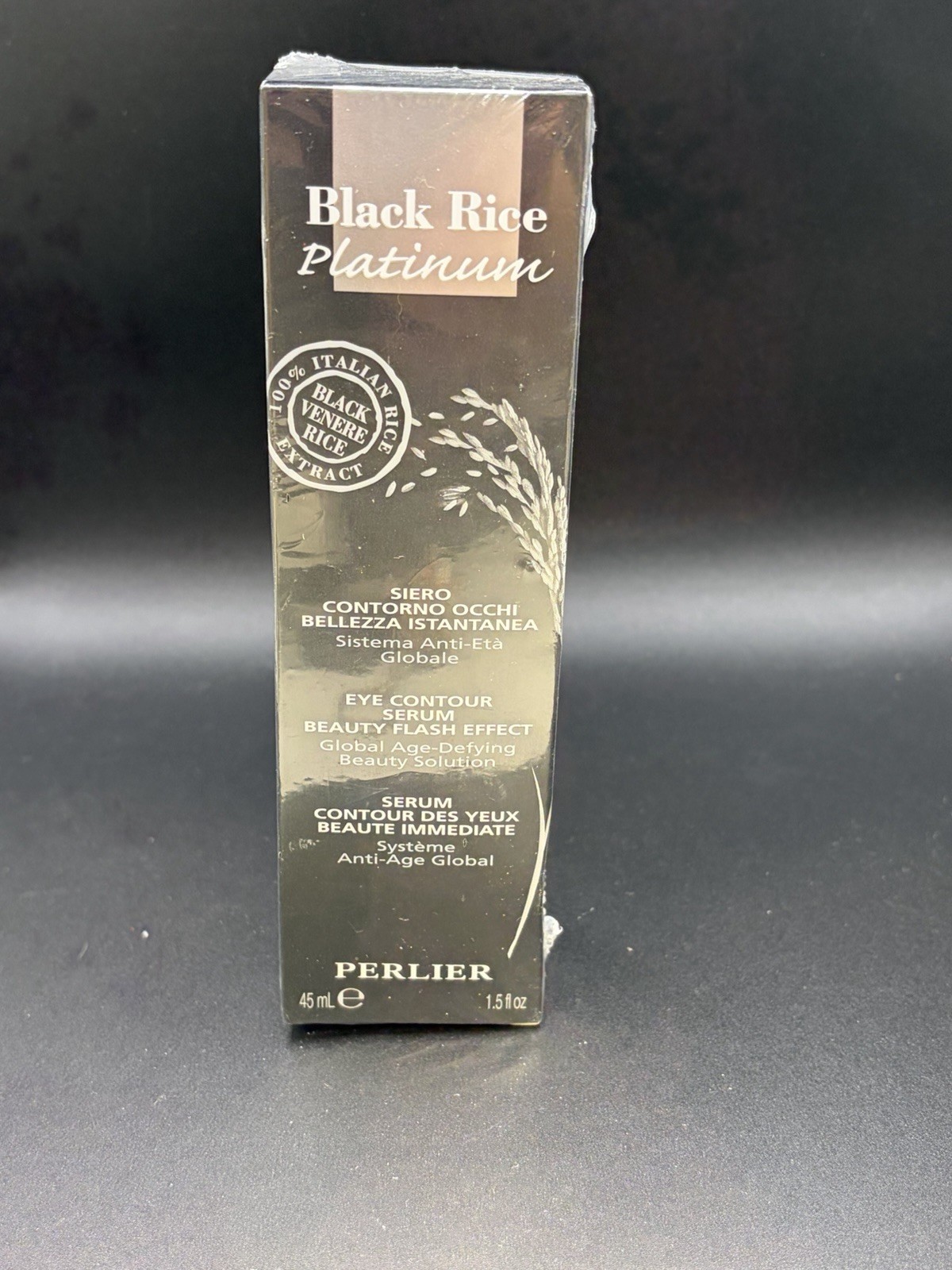 Perlier Black Rice Platinum Eye Contour Serum Beauty Flash Effect 1.5 oz SEALED