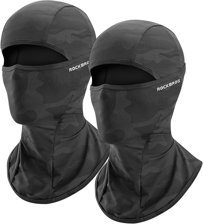 ROCKBROS 2pcs Summer Cooling Balaclava Full Face Mask SunProtection Cycling Mask