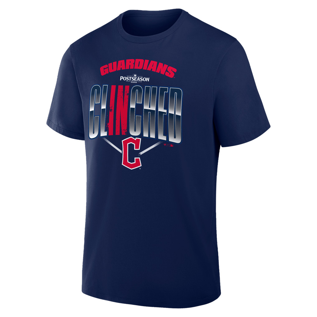 HOT ITEM Men\'s Cleveland Guardians Navy 2026 MLB Postseason Locker Room T-Shirt