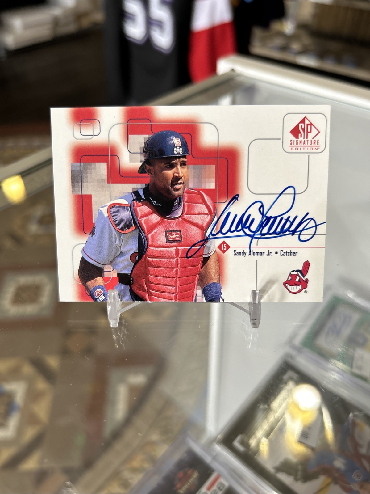 1999 SP Signature Edition SA Sandy Alomar Jr. Insert On Card Auto Indians 1999 SP Signature Edition SA Sandy Alomar Jr. Insert On Card Auto Indians