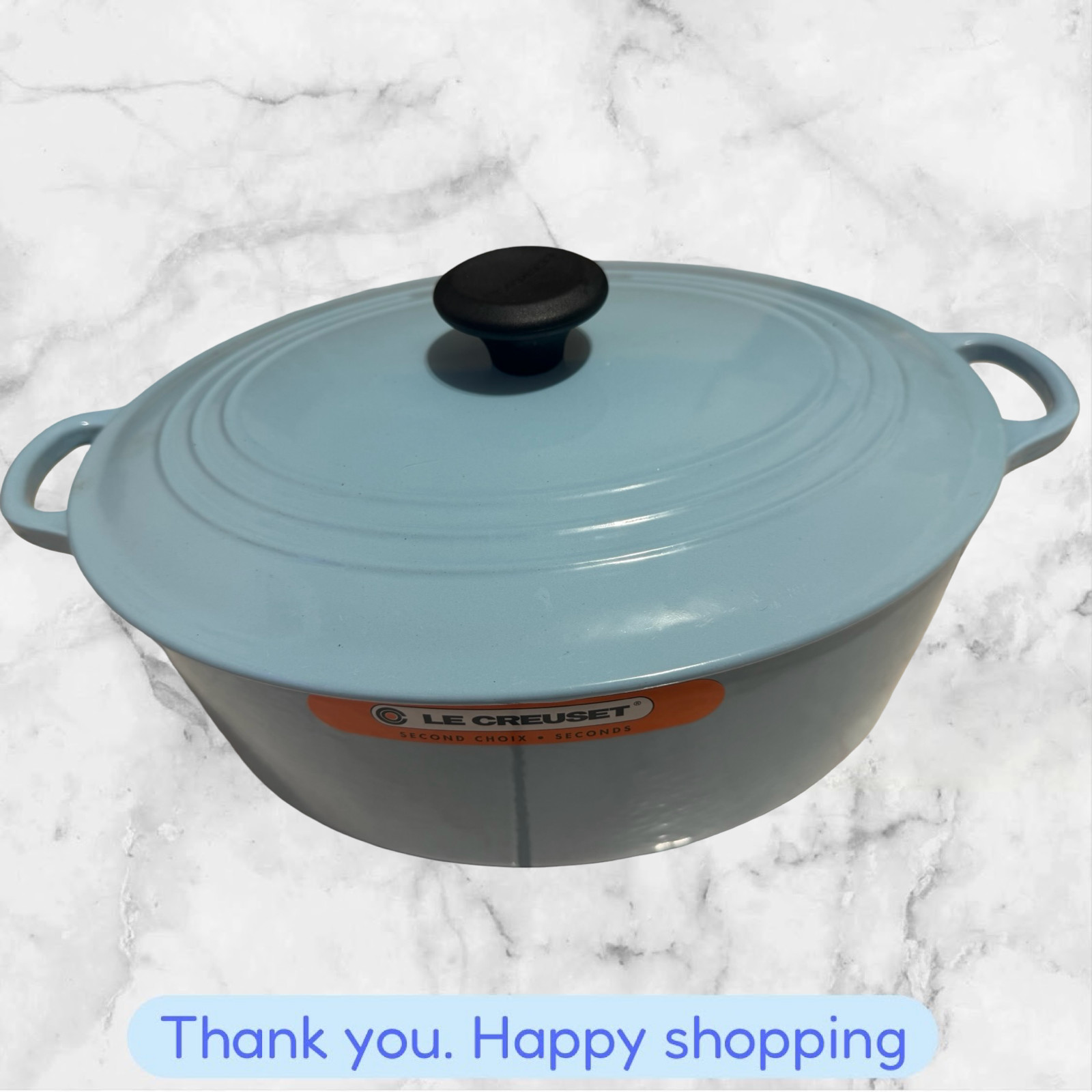 Le Creuset # 31 Oval Dutch Oven With Lid Sky Blue #26089 | 6.75qt NEW SHIPPING