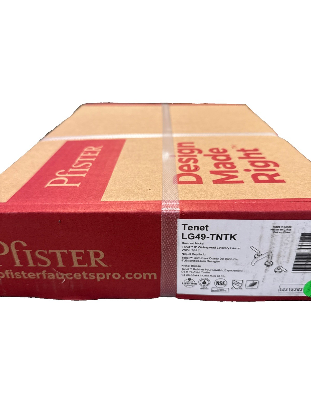 PFISTER widespread bathroom sink faucet LG49-TNTK New Still Has The Bands On It