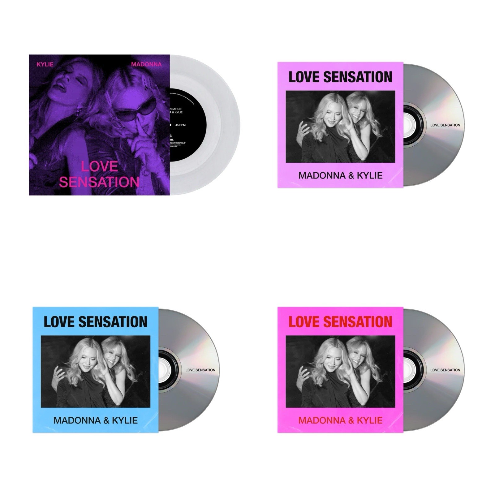 MADONNA / KYLIE MINOGUE - LOVE SENSATION, 3 CD (USA) + 7\'\' Clear Vinyl (MEX)