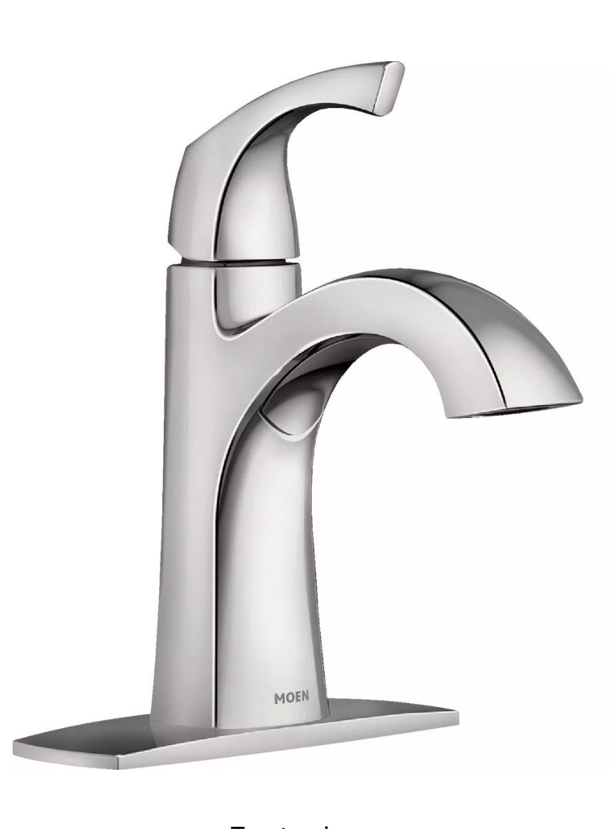 🆕 Moen 84505 Lindor 1-Handle Bathroom Faucet w Drain, 1/3 Hole - Chrome SEALED 