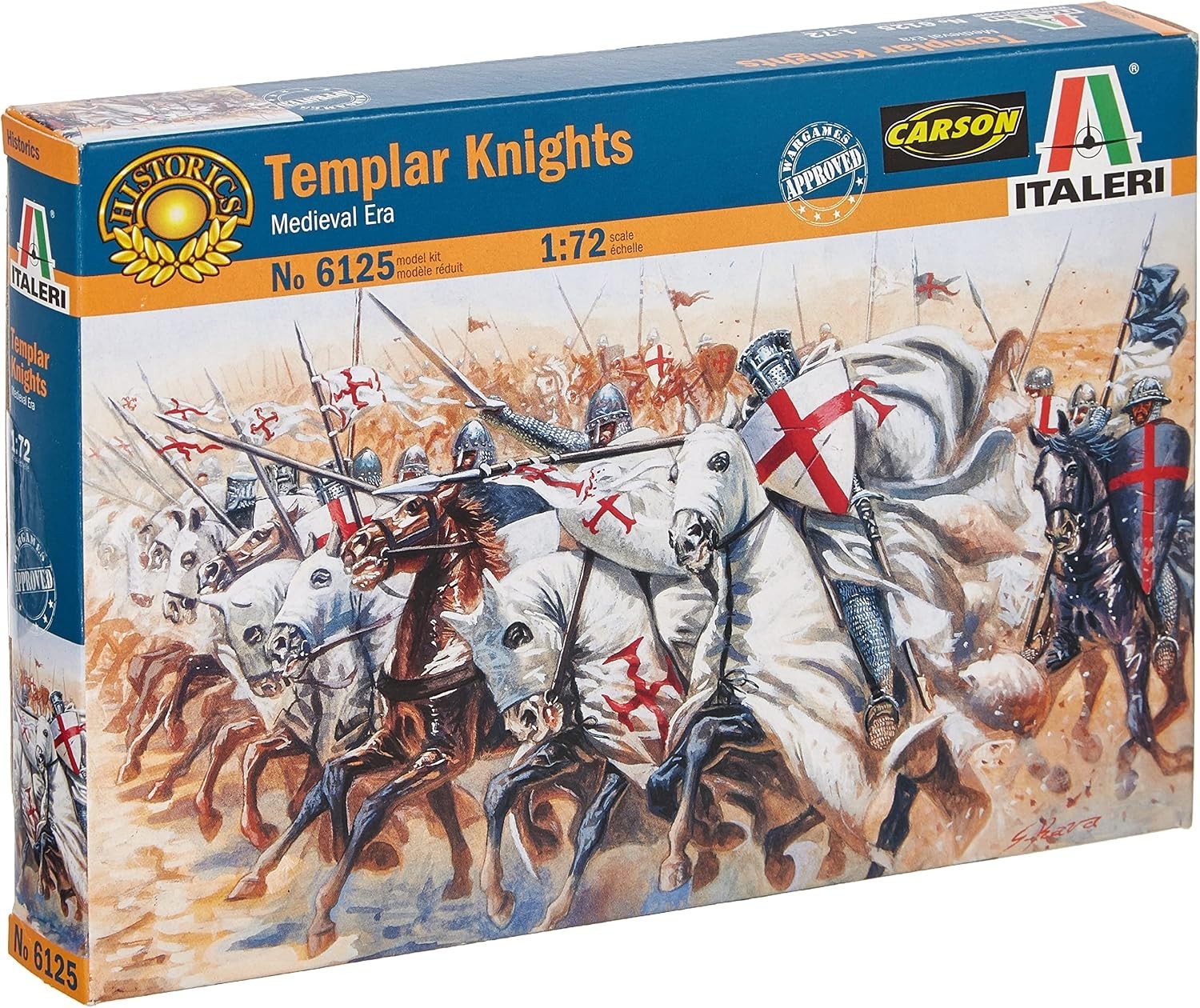 Italeri 510006125 – 1:72, Templar Knights, Medieval. Damaged Packaging