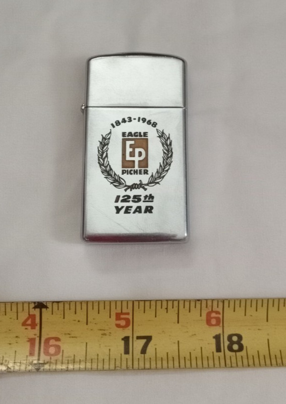 vintage 1967-68 Advertising Zippo Lighter EAGLE PICHER 125th year 1843-1968.
