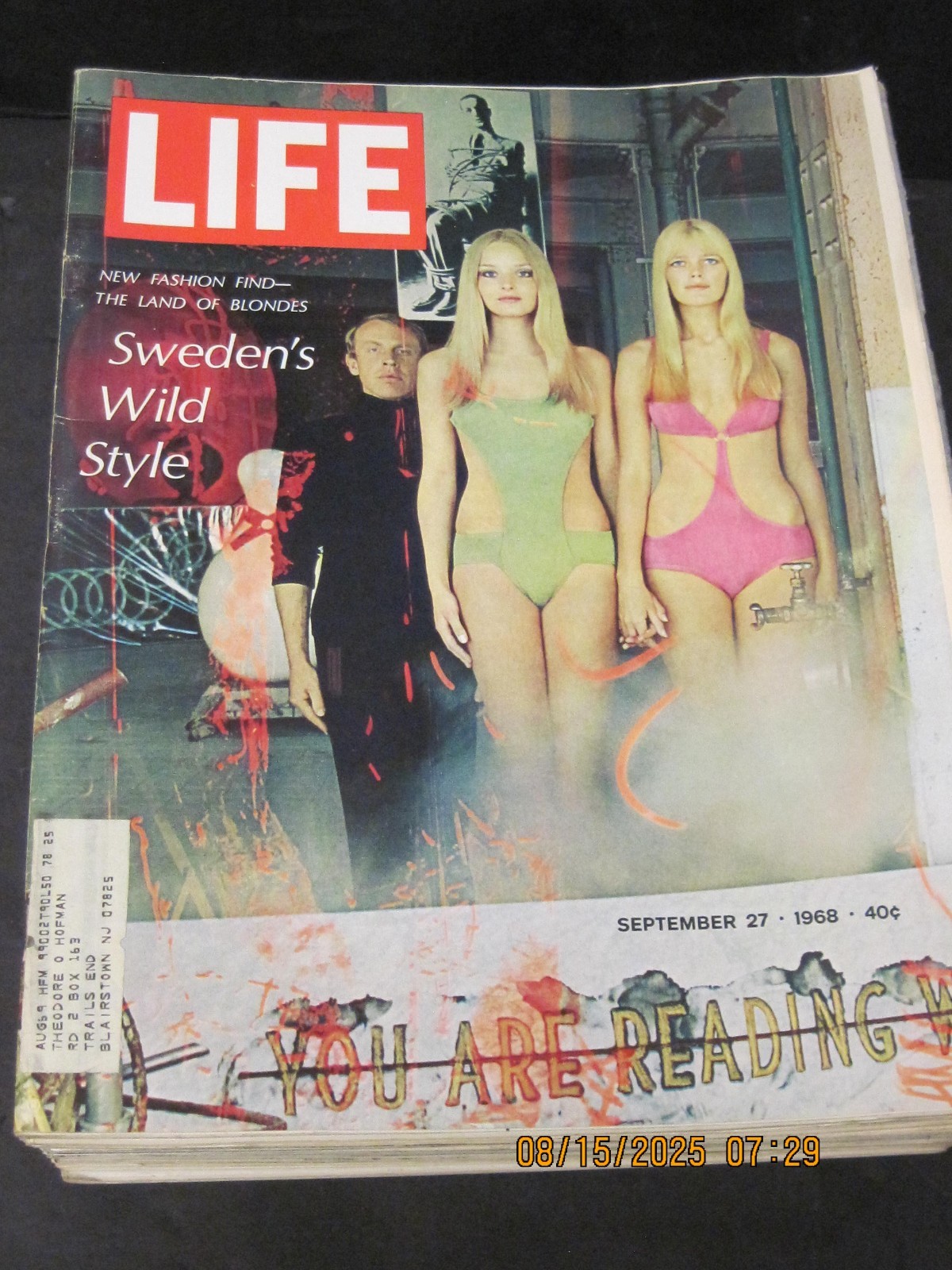 LIFE MAGAZINE 1968 SEPTEMBER 27 SWEDEN\'S WILD STYLE BUY 4 FREE S/H