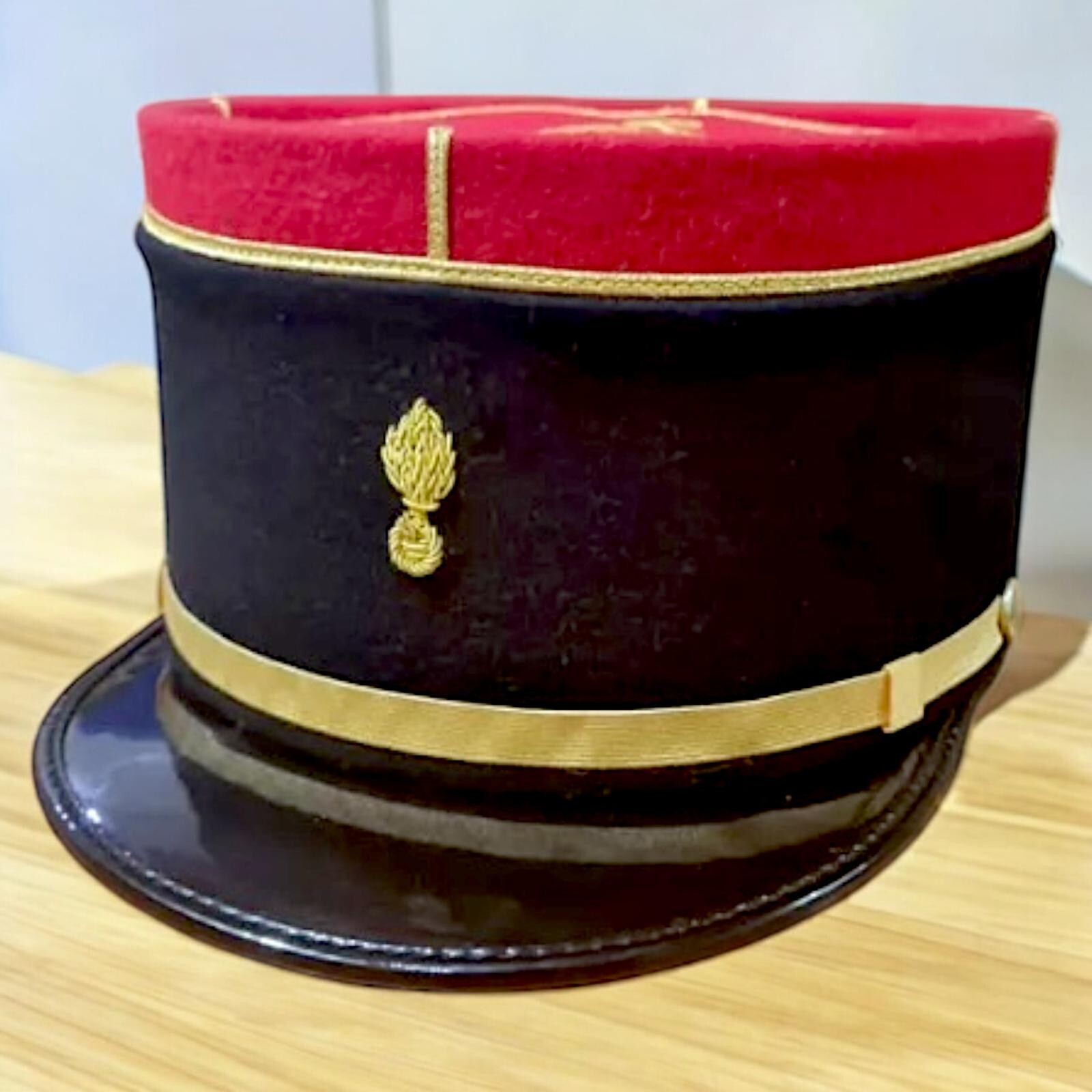 French Military Kepi, France Army Embroidery Cap, Officer Peak Embroidered...