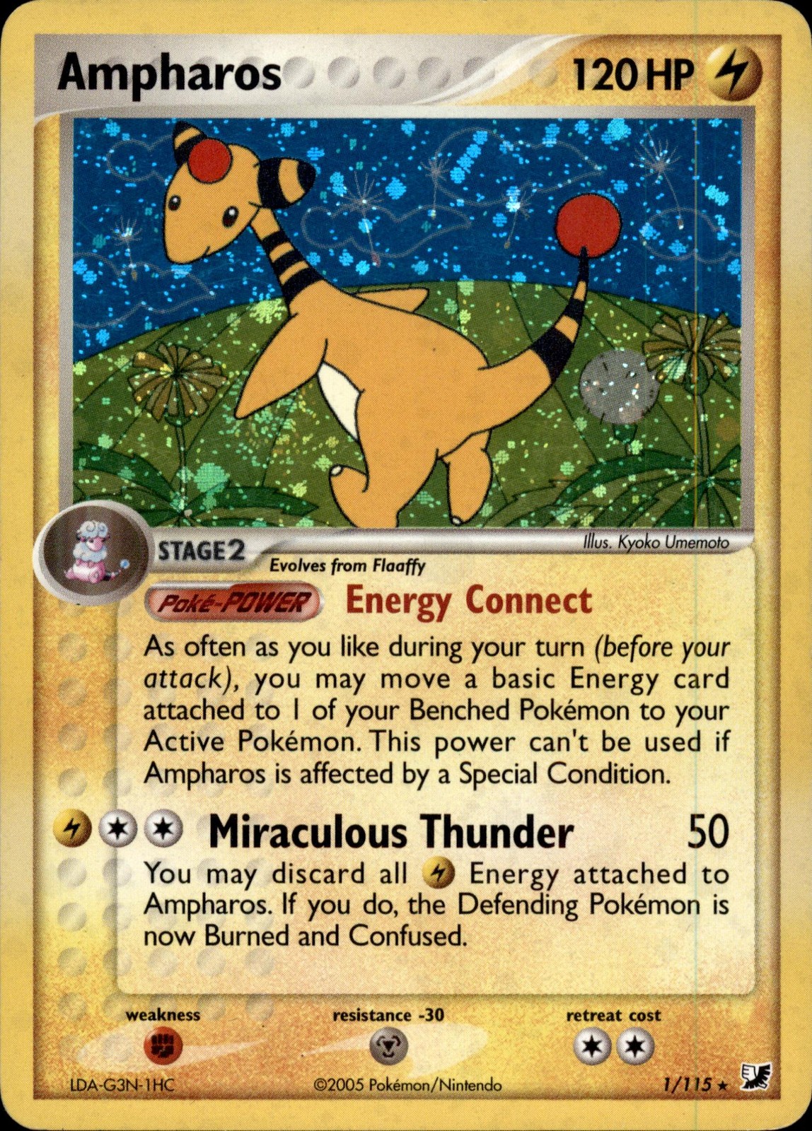 EX Unseen Forces #1/115 Ampharos