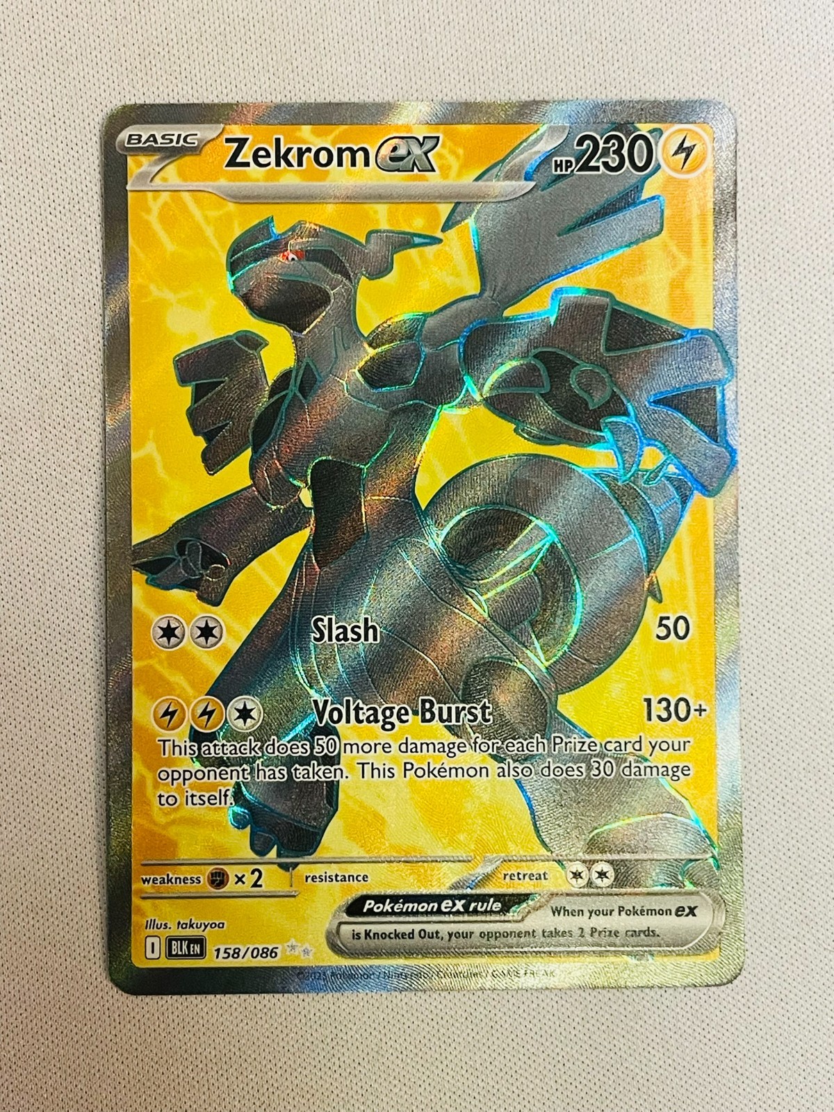 Zekrom ex Holo Ultra Rare SV: Black Bolt 158/086 NM