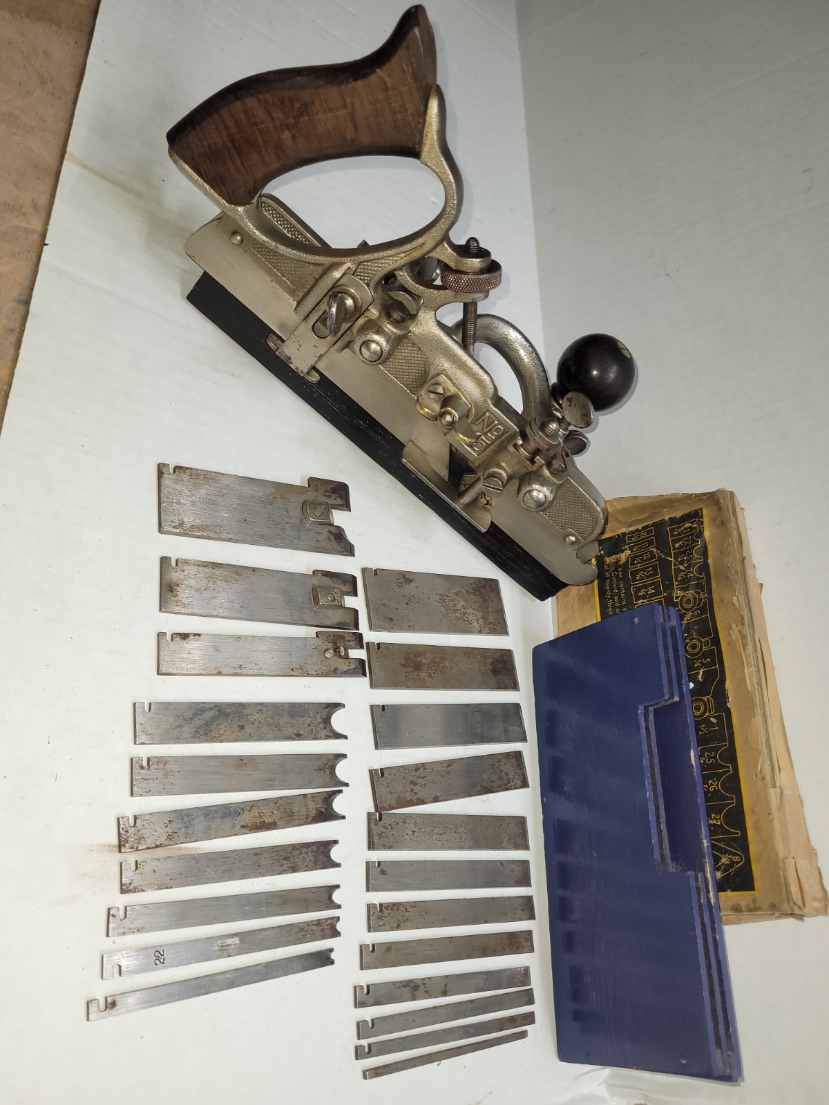 Vintage Wards Master Stanley 45 PLOW COMBINATION woodworking plane & cutter set Vintage Wards Master Stanley 45 PLOW COMBINATION woodworking plane & cutter set