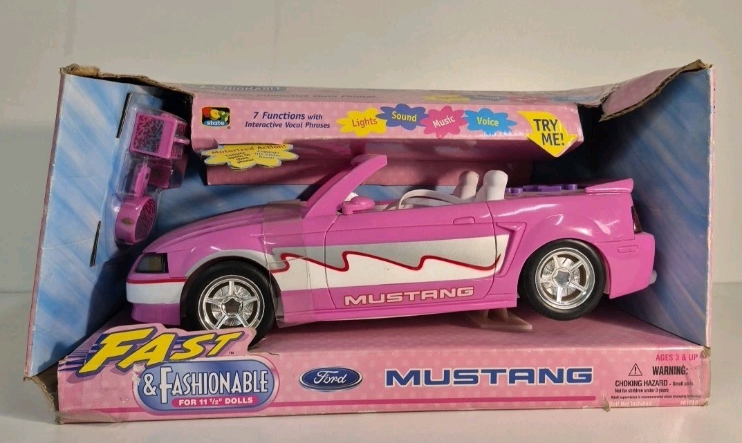 Toy State Industrial 2003 Pink Mustang Toy battery operated In Original box Toy State Industrial 2003 Pink Mustang Toy battery operated In Original box