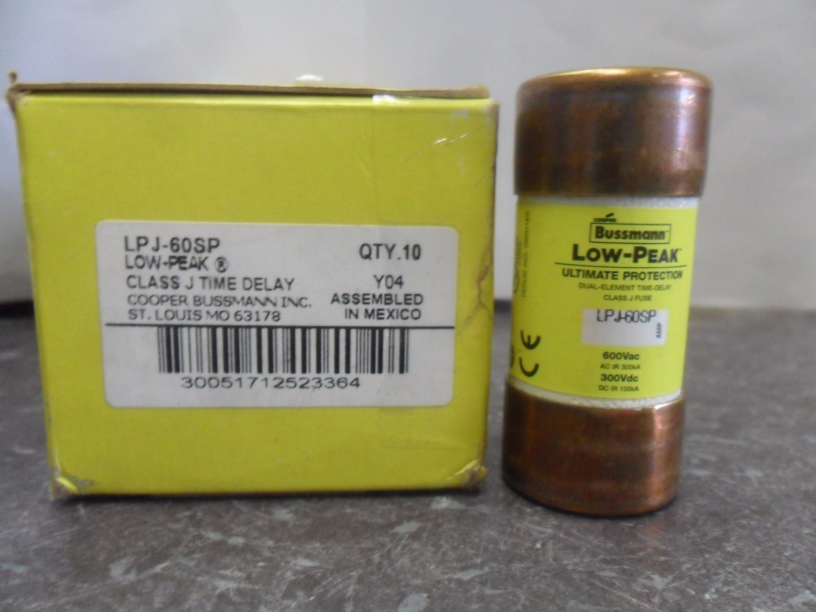 New Bussmann LPJ-60SP 60 Amp Fuse Low Peak Class J Time Delay