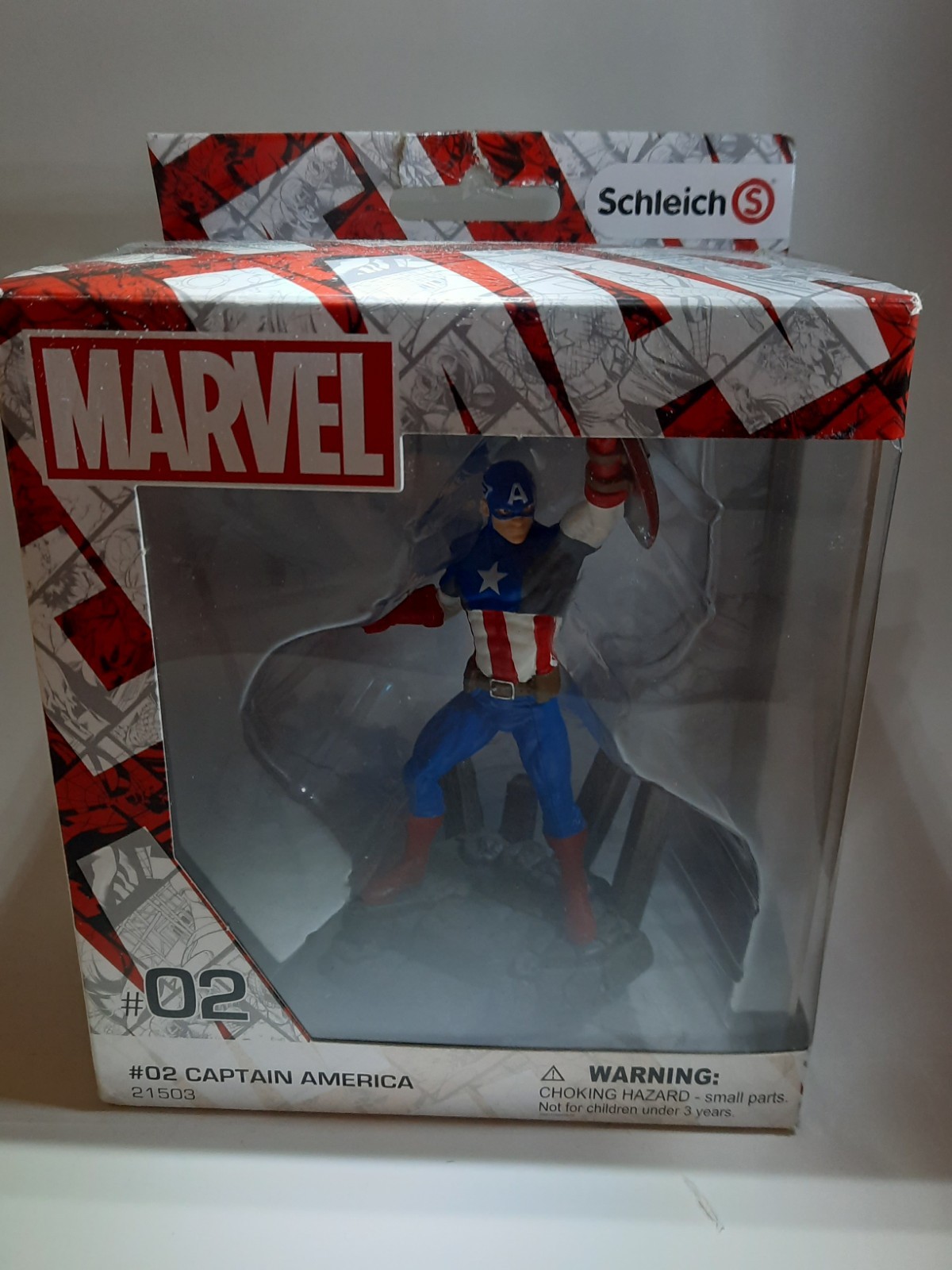 Schleich Marvel Captain America #02 Collectible Figure – 4” PVC Diorama Statue