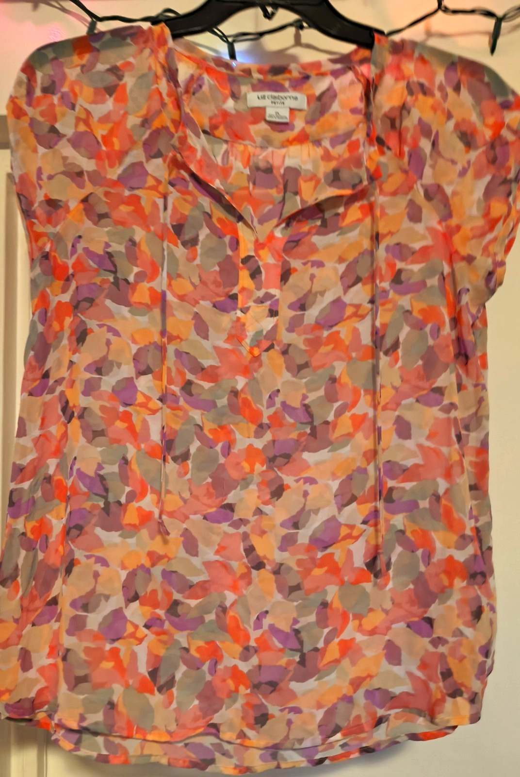 Liz Claiborne Women\'s Abstract Multicolor Sleeveless Pullover Blouse Size S