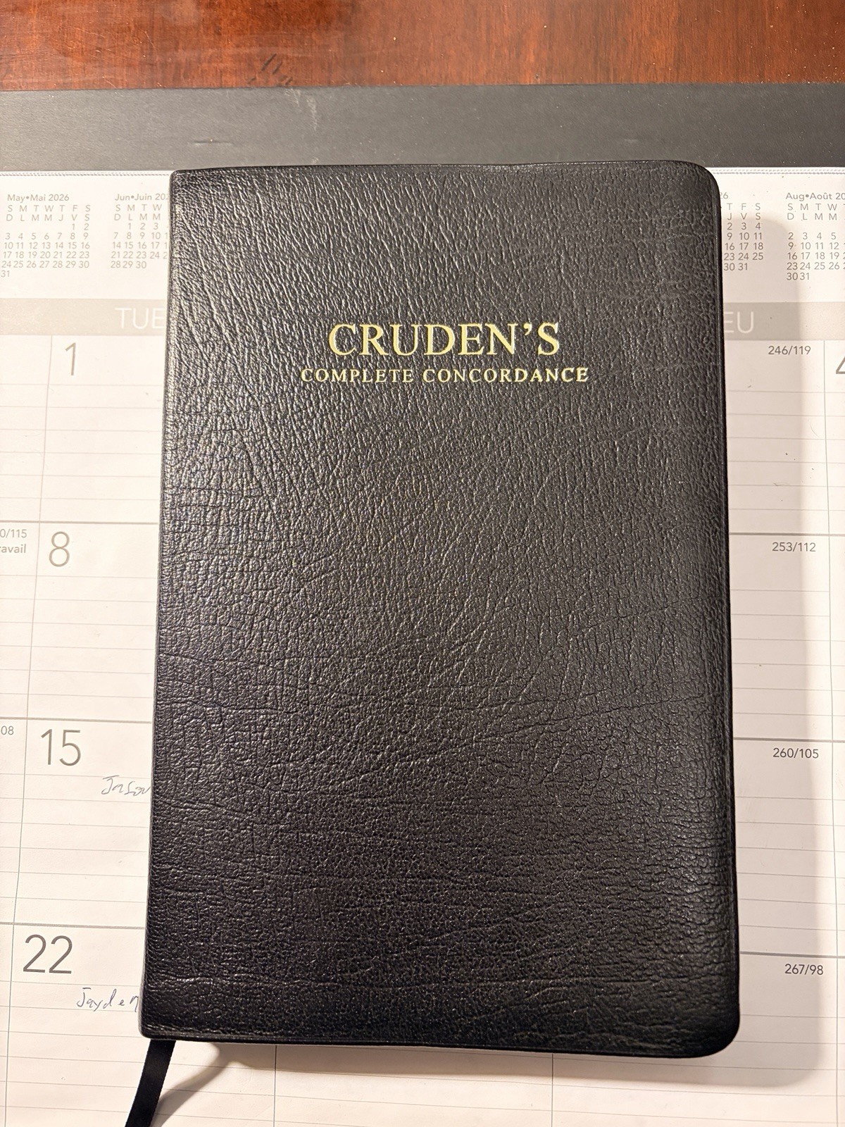 RL Allan Cruden’s Complete Concordance Goatskin Bible Reference