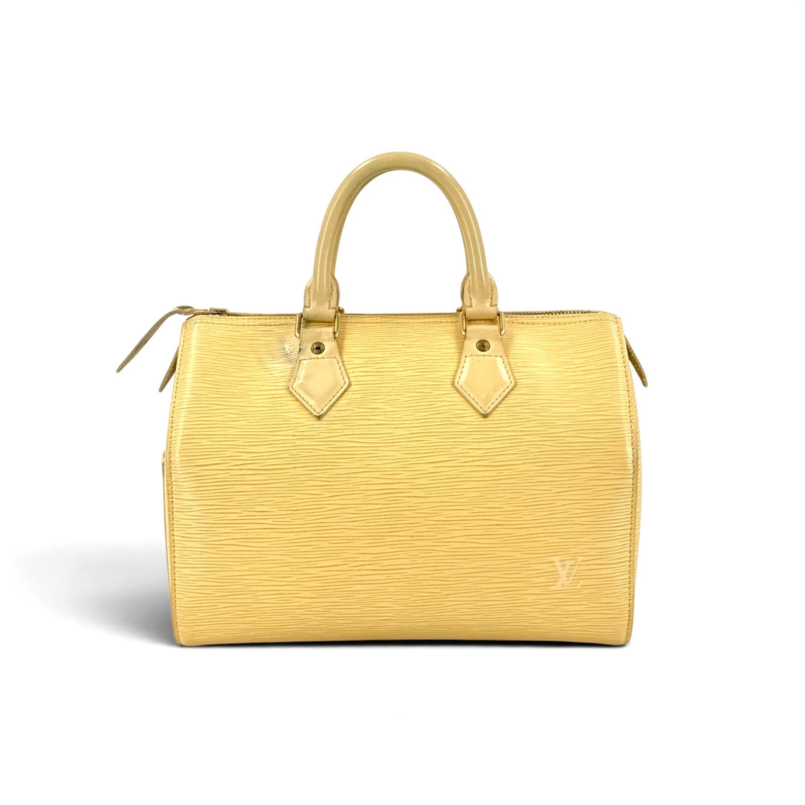 LOUIS VUITTON Speedy 25 Epi Leather Vanilla Yellow Handbag Boston M4301A