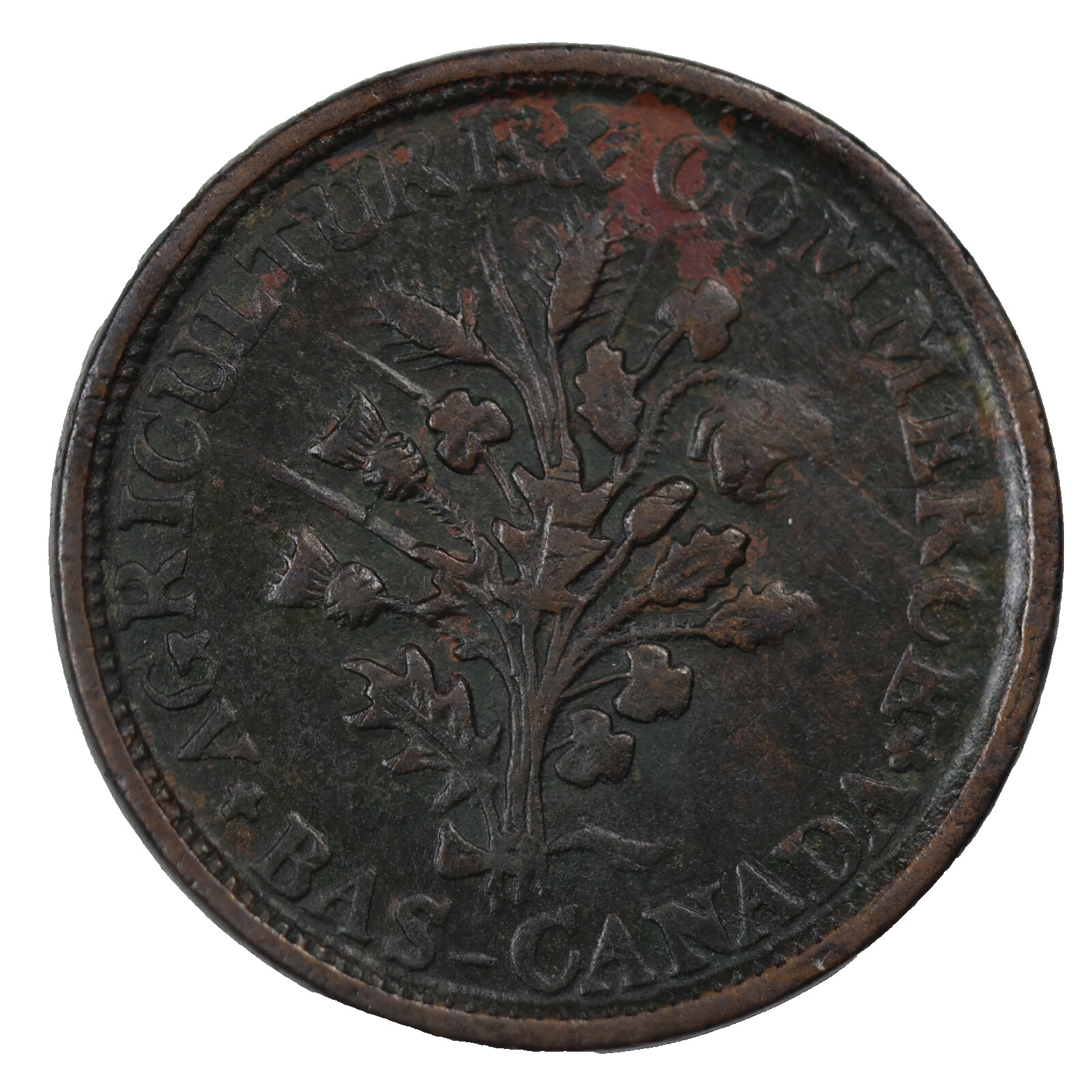 1830\'s Canada Montreal Un Sou Halfpenny Token Breton-678 LC-23c