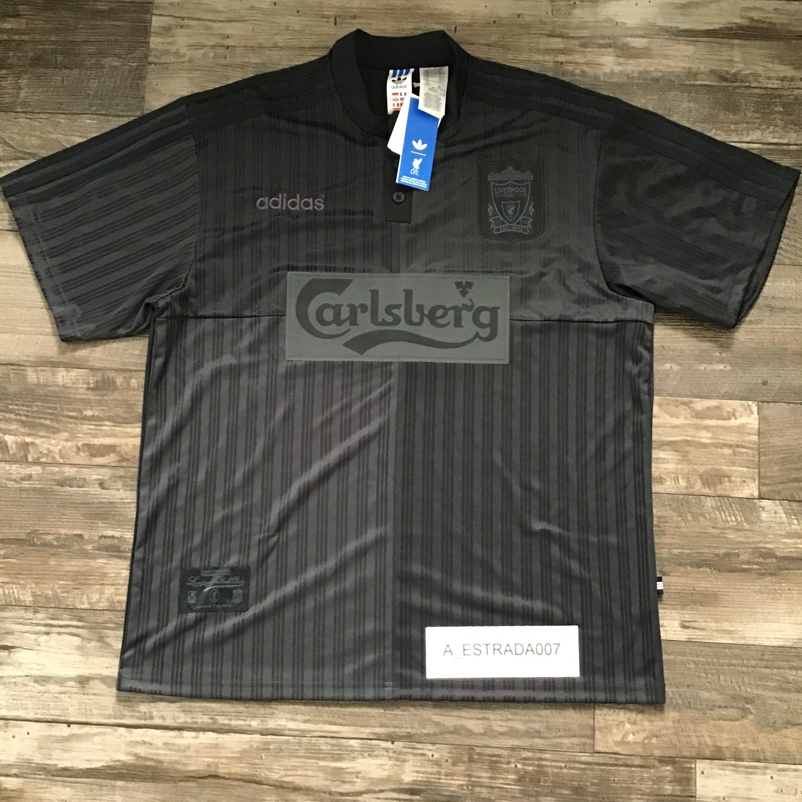 NWT Adidas Liverpool FC Special Black Retro Jersey 95 Soccer Kit Size XL $160