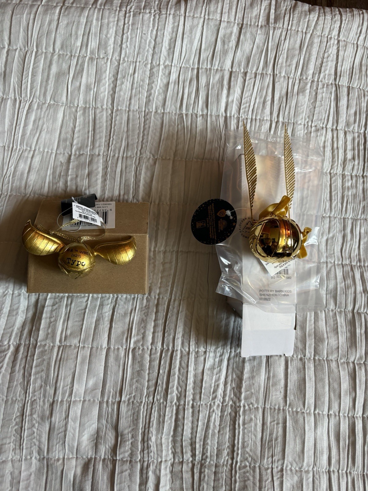 Pottery Barn Harry Potter Golden Snitch Ornaments X 2 Pottery Barn And Wizarding