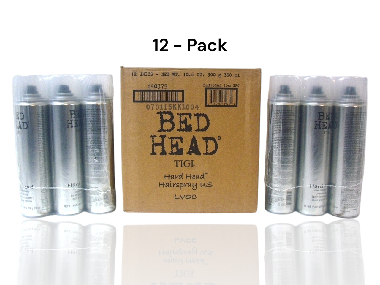 (Lot of 12) Original Tigi Bed Head Hairspray HARD HEAD Hard Hold 10.6oz New Case