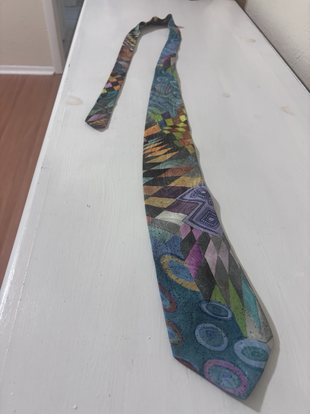 Lombardo Men\'s Vintage Silk Tie Geometric Pattern Lombardo Men\'s Vintage Silk Tie Geometric Pattern