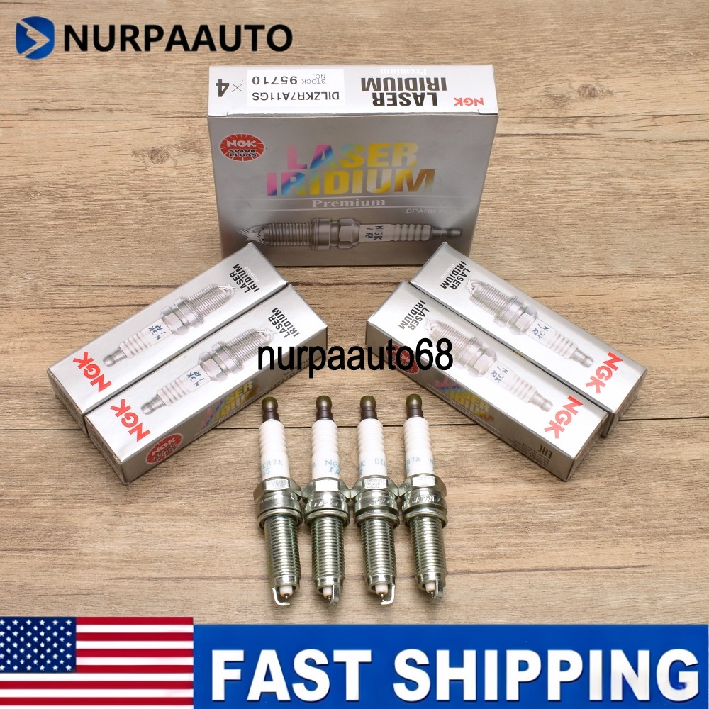 4 Pack OEM NGK Laser Iridium Spark Plugs 95710 DILZKR7A11GS For Honda Acura 4 Pack OEM NGK Laser Iridium Spark Plugs 95710 DILZKR7A11GS For Honda Acura