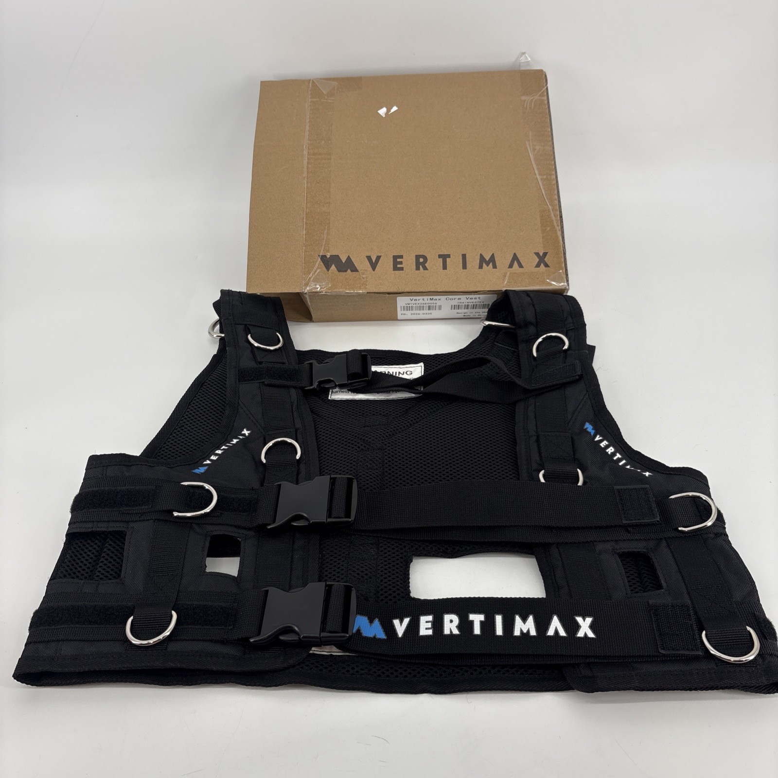 VERTIMAX Wrap Around Core Training Vest One Size 18 Attachment Points Black