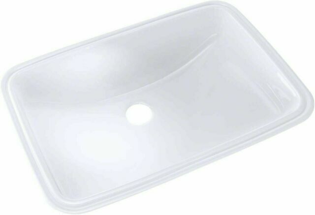 TOTO 19 x 12-3/8 in Under Counter Lavatory with Sanagloss - Cotton White