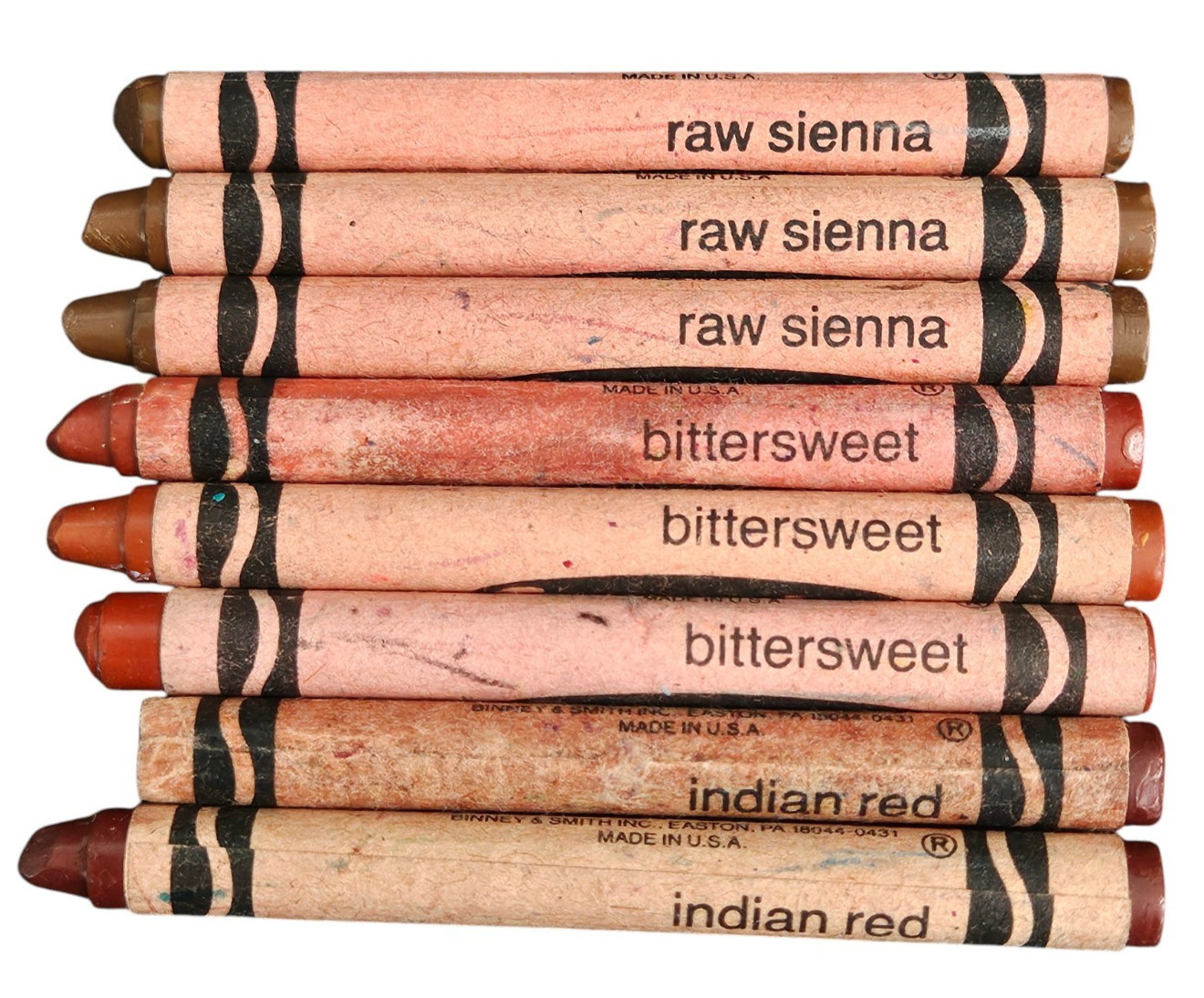Discontinued Crayola Crayons Rare Retired Raw Sienna Binney Smith Browns Lot