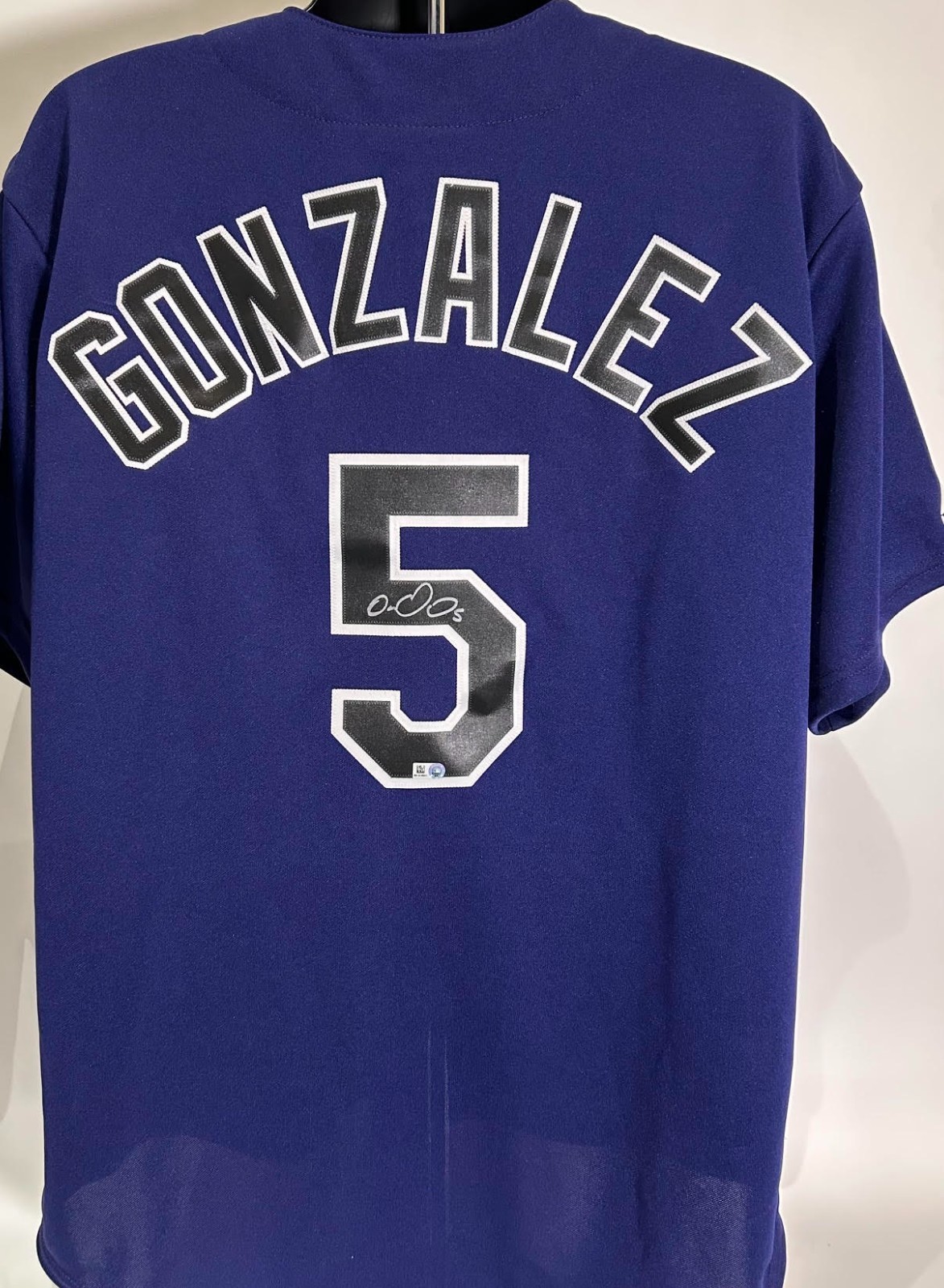 Carlos Gonzalez Autographed Majestic Purple Colorado Rockies Jersey (XL) MLB COA