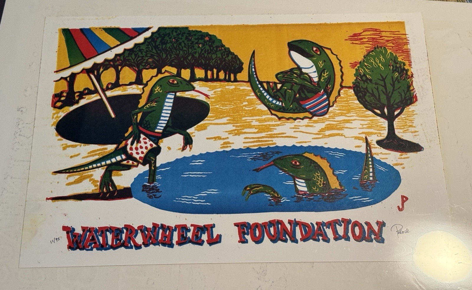 Phish Waterwheel Foundation Poster Print 2022 Summer Tour Jim Pollock Riviera