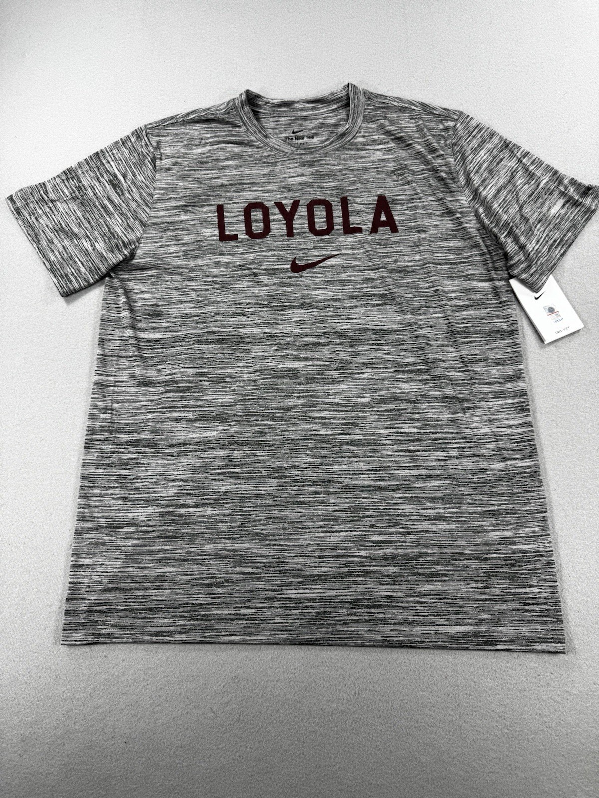 Nike Loyola Ramblers Dri Fit Velocity Legend Tee Large Gray NCAA Shirt NWT