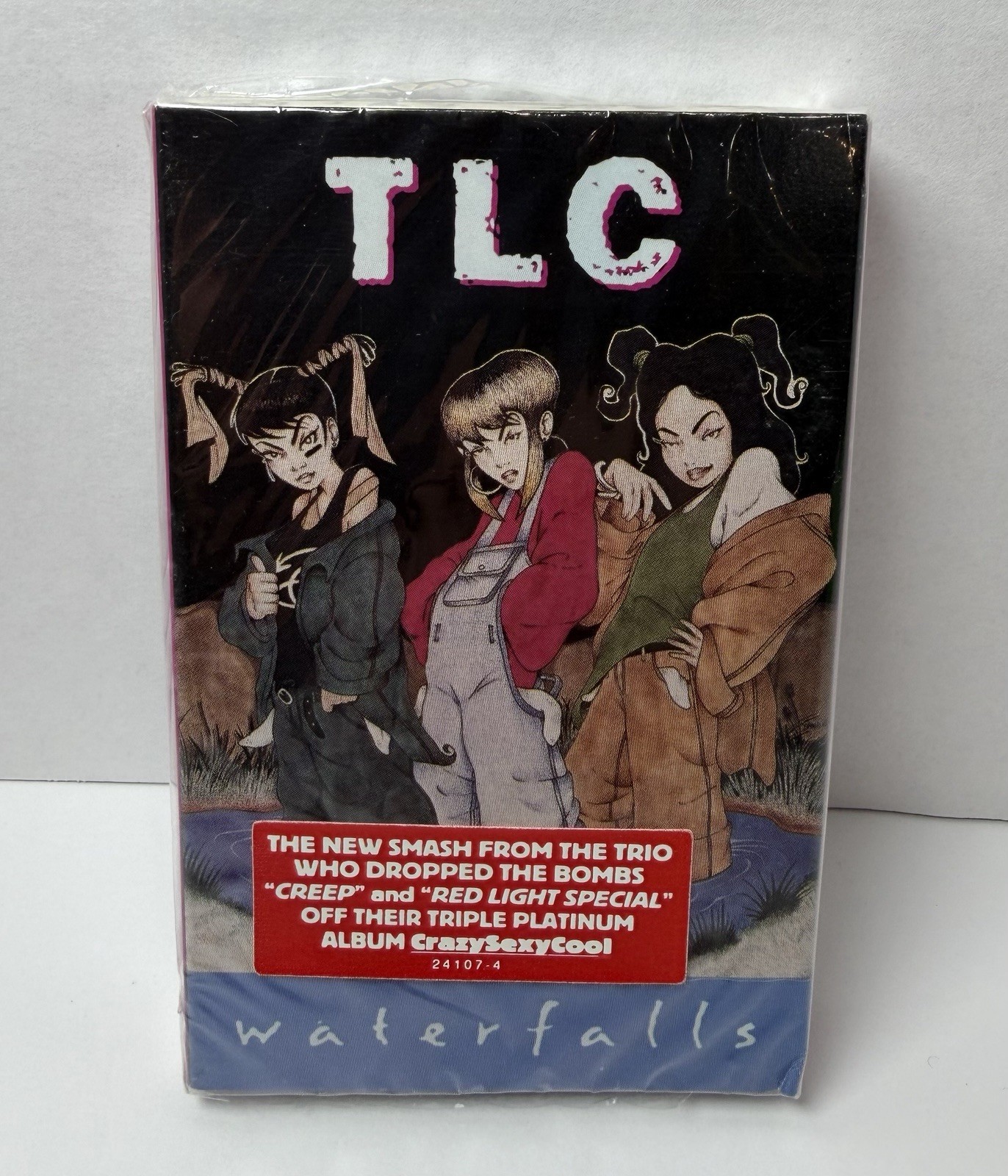 NEW TLC - Waterfalls 1995 Cassette Tape Single 90’s Pop R&B Sealed Hype Sticker