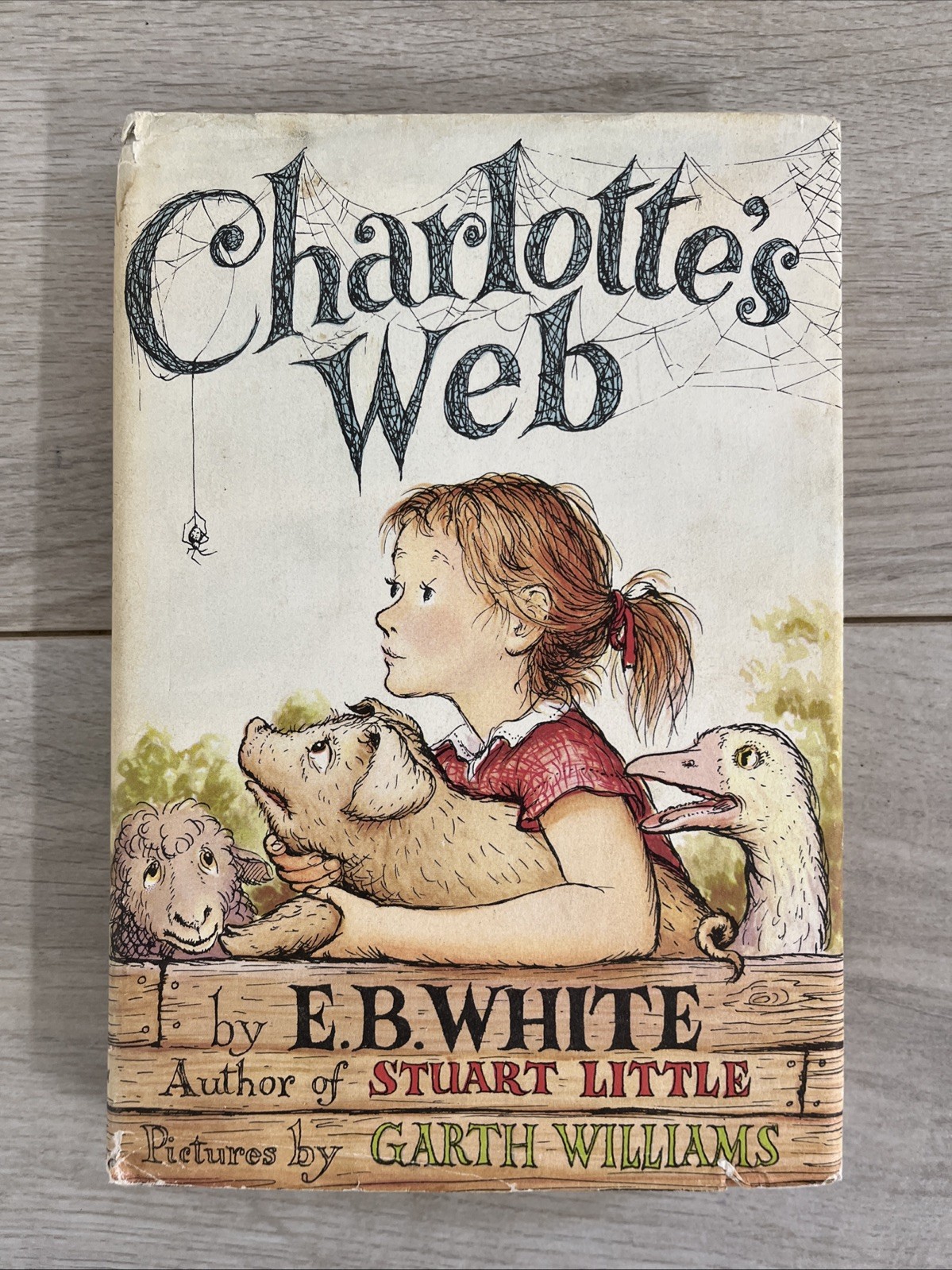 E.B. White: Charlotte\'s Web, 1952. HC/DJ. Illustrated Children\'s Classic E.B. White: Charlotte\'s Web, 1952. HC/DJ. Illustrated Children\'s Classic