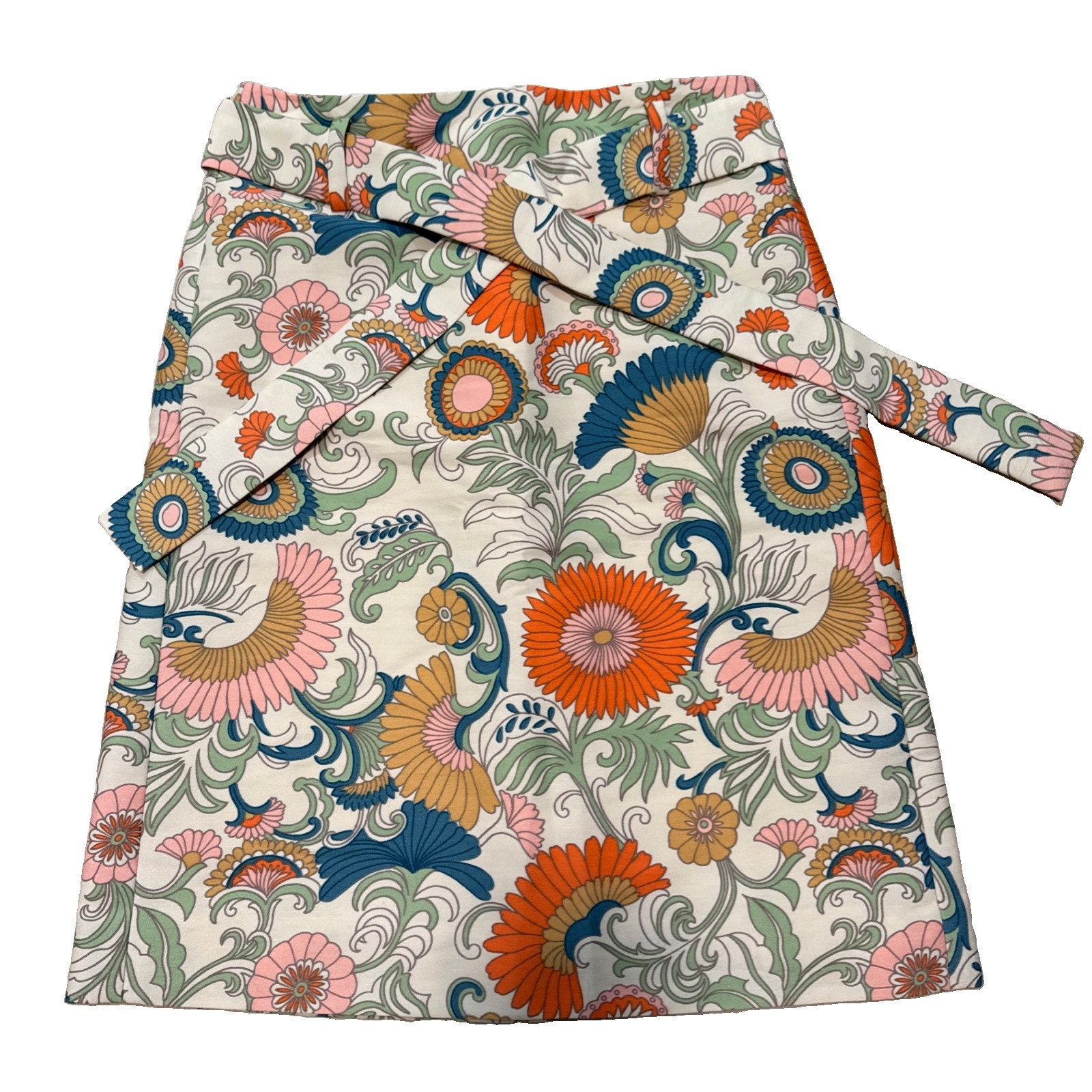 J.CREW Women’s Size 4 Tie-waist Skirt in Ornate Retro Floral  boho   $148 