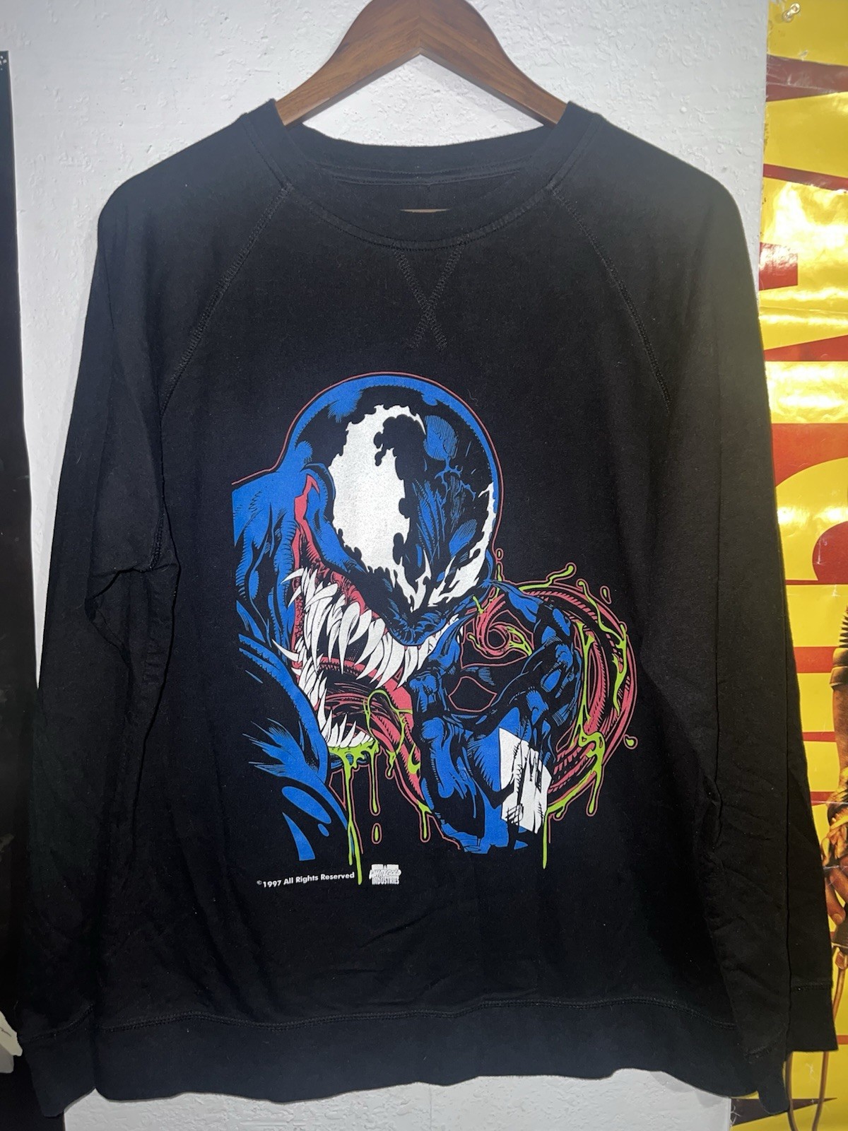 Vintage 1997 Marvel Spider-Man Venom Carnage Comics Graphic Tee L/S Shirt L Y2K