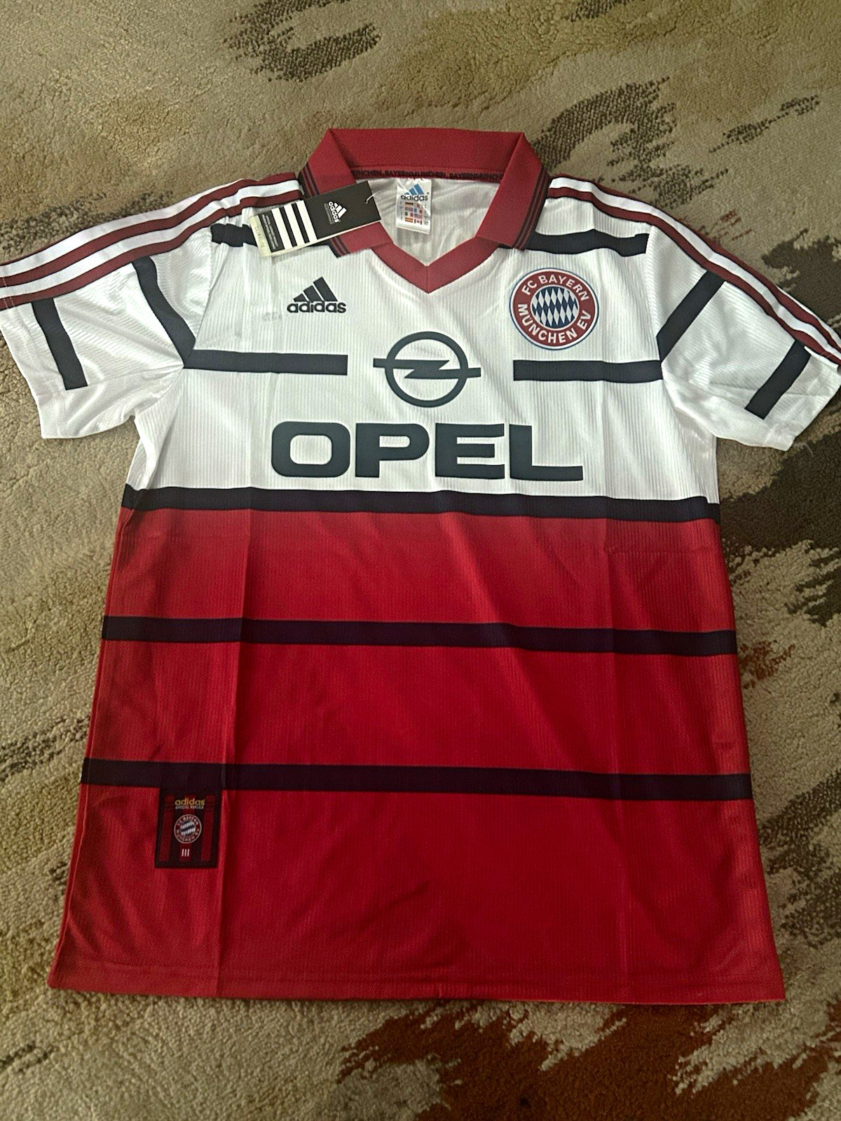 Vintage Bayern Munich 1998-2000 Away Jersey Opel Soccer Jersey size L brand new