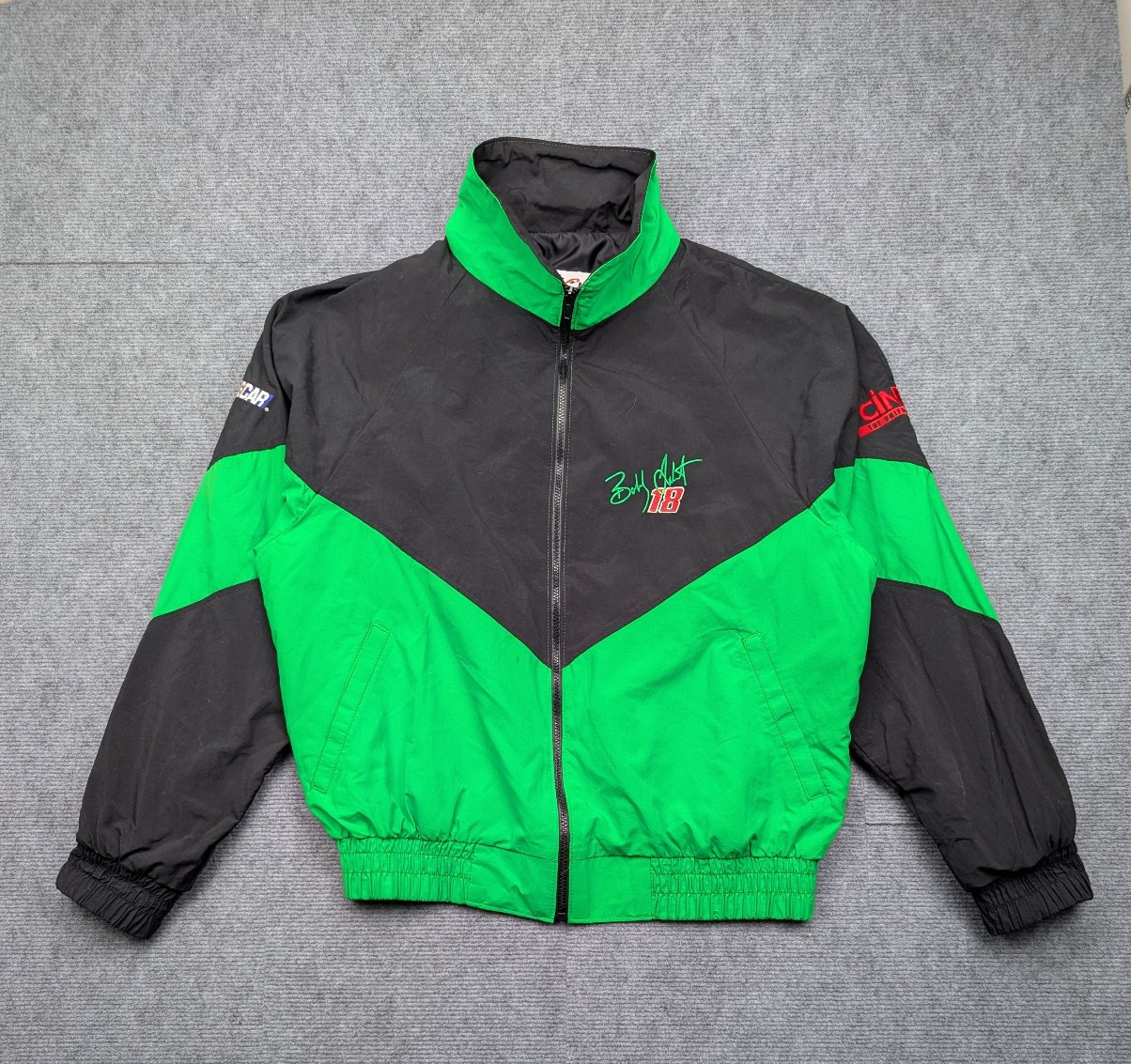 Vintage Nascar Windbreaker Bomber Jacket Mens XL Bobby Labonte Sportswear 90s Vintage Nascar Windbreaker Bomber Jacket Mens XL Bobby Labonte Sportswear 90s