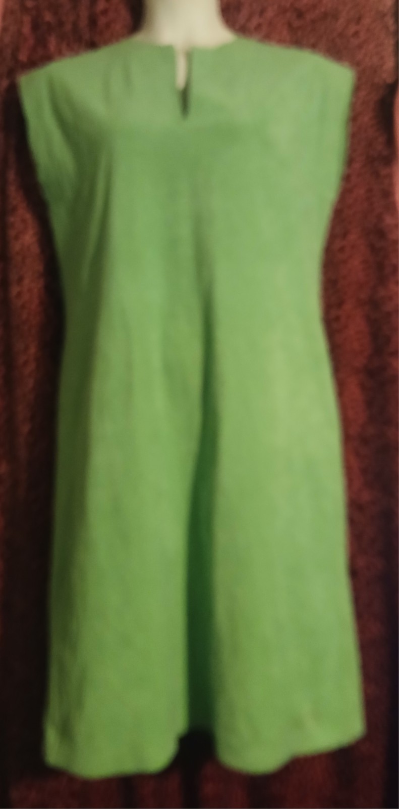 Vintage 1960s ABE SCHRADER green Ultra Suede Shift Dress Mod 