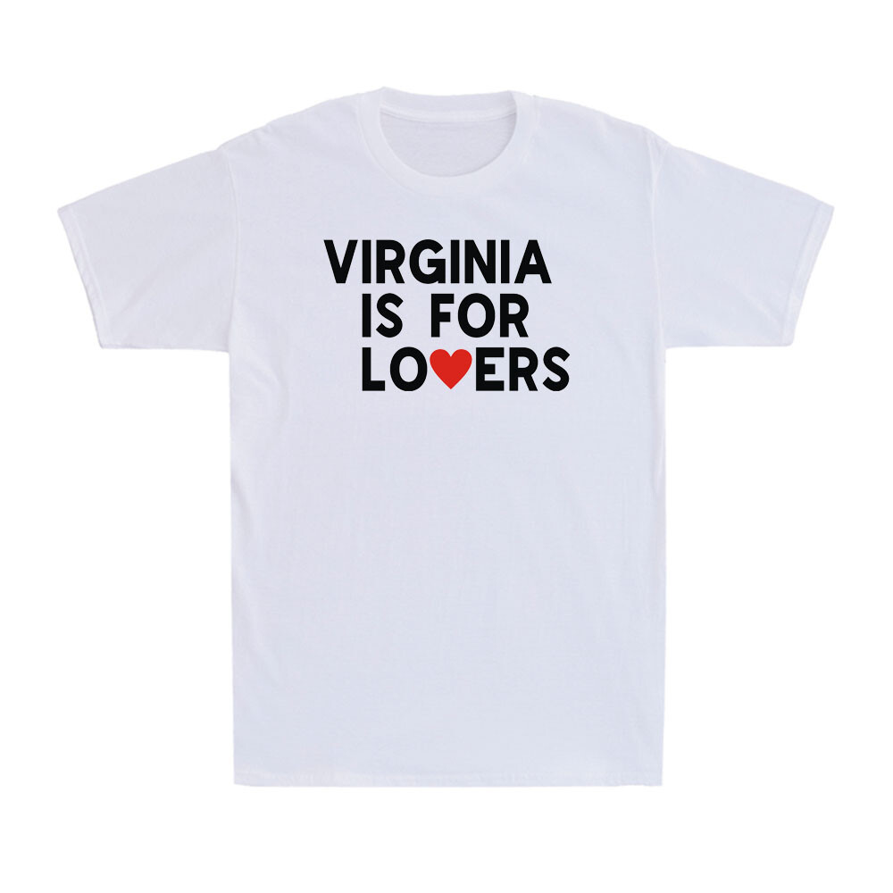Virginia Is For The Lovers Red Heart Funny Saying Quote Men's T-Shirt