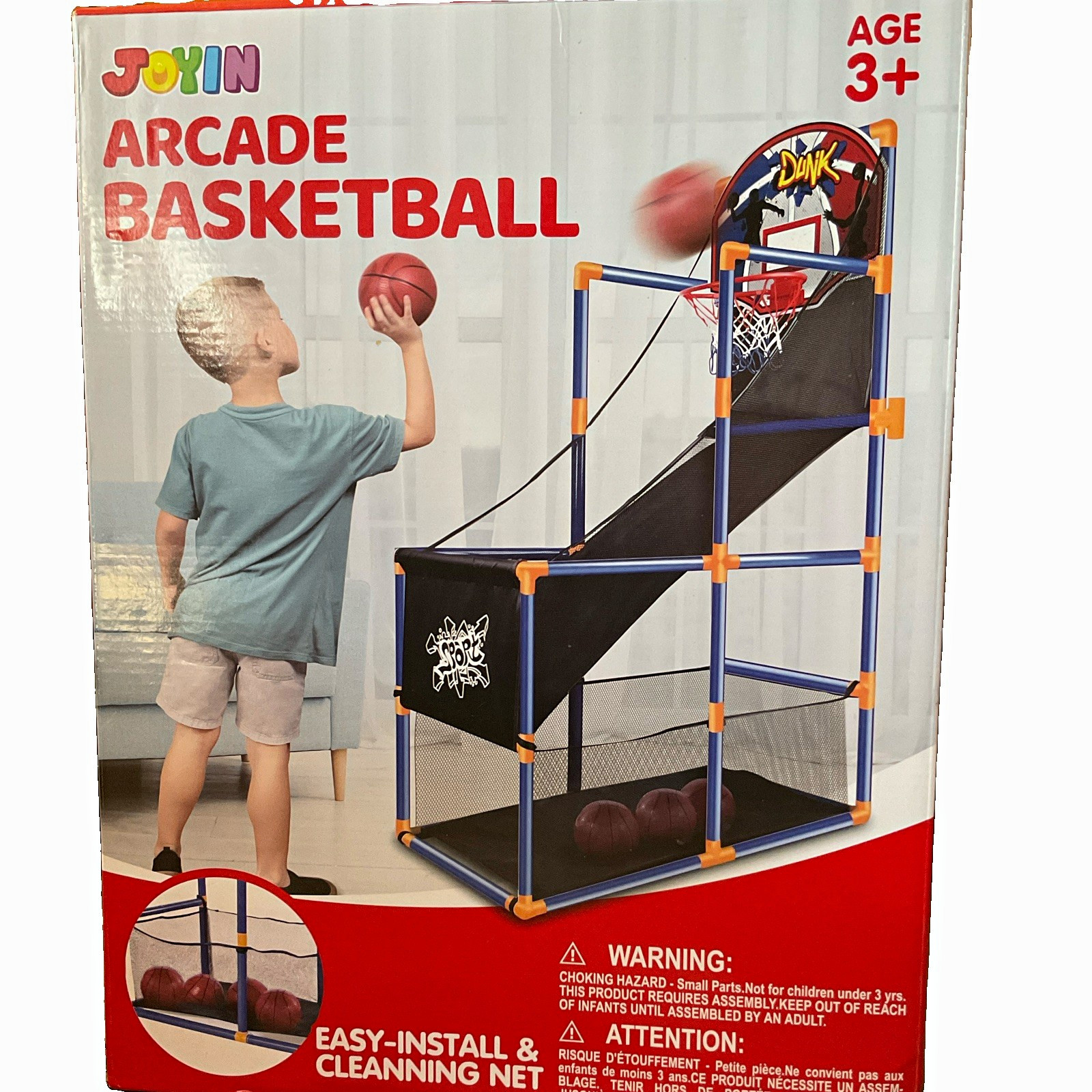 JOYIN Arcade Basketball Adjustable Portable Hoop Set, Plastic, 44-55 in JOYIN Arcade Basketball Adjustable Portable Hoop Set, Plastic, 44-55 in