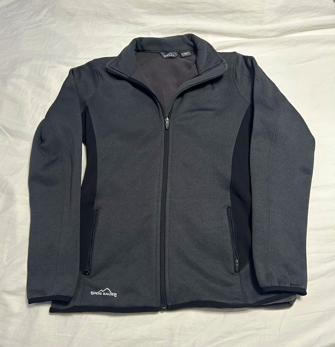 Eddie Bauer Women’s Full Zip Jacket w/ Pockets Gray/Black Size S