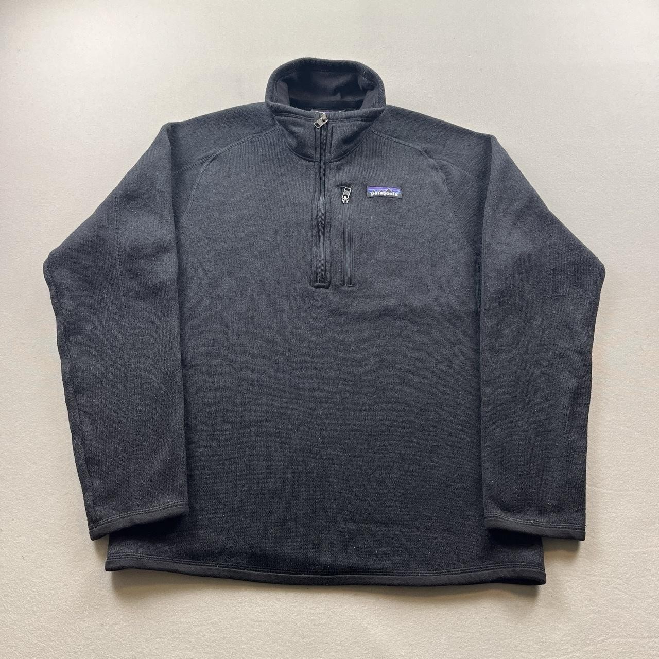 Patagonia Better Sweater Jacket Mens Small Black Fleece Casual 1/4 Zip STY 25527